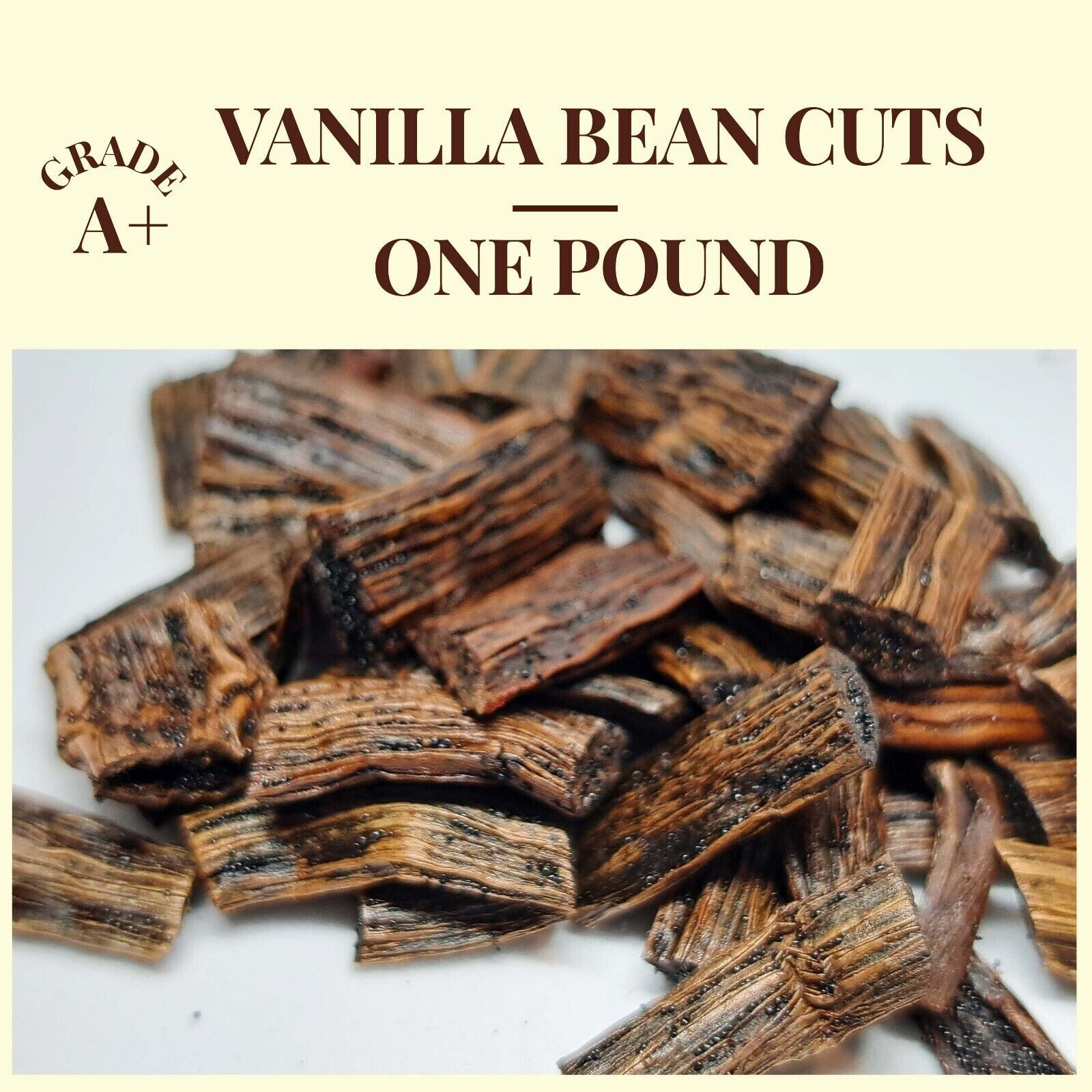 Vanilla Beans Cut – 1 Pound Vanilla Beans Grade B, Best Vanilla Bean For Extract