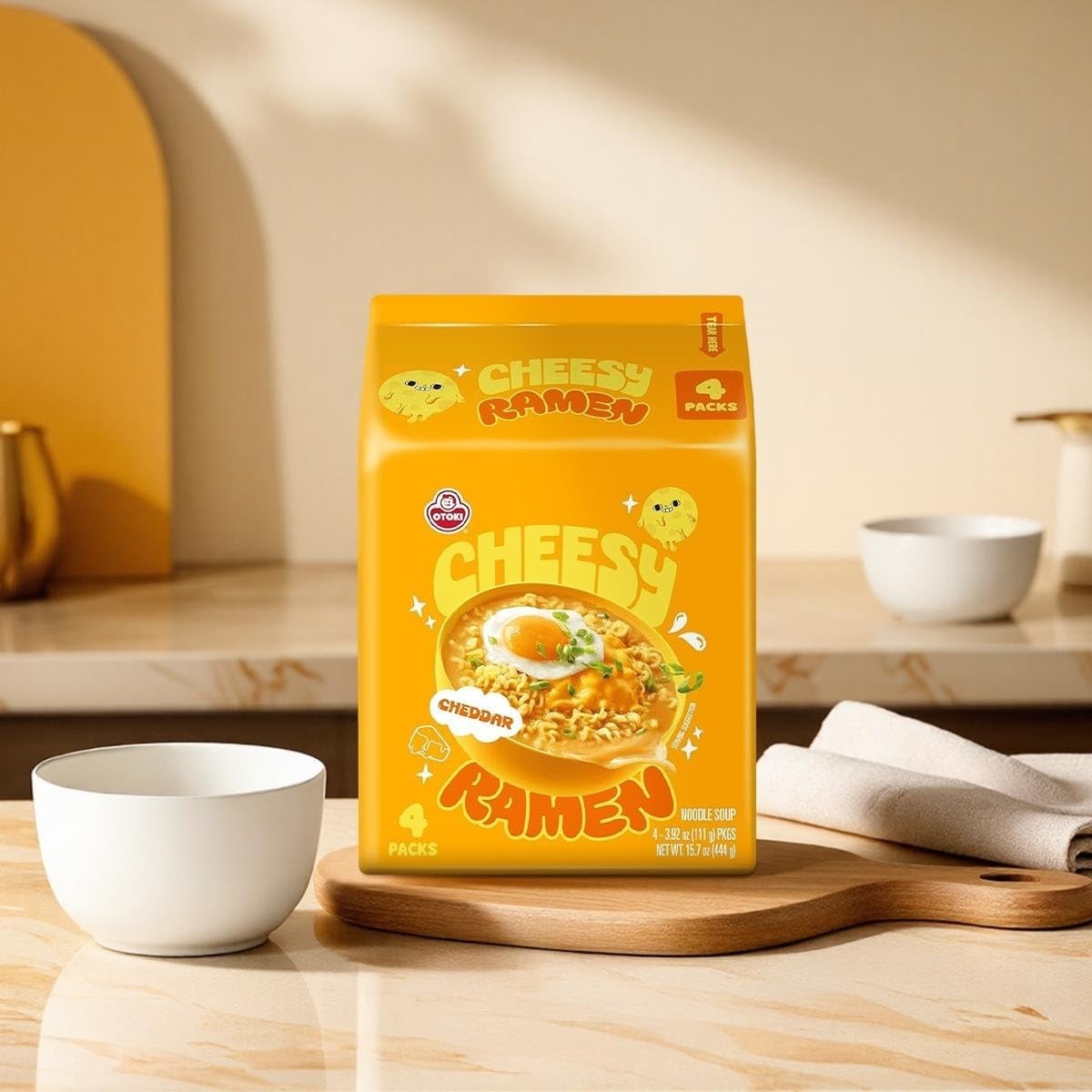 Cheesy Ramen – Cheddar Soup Ramen | Mild Kick, Creamy & Savory Korean Noodles…