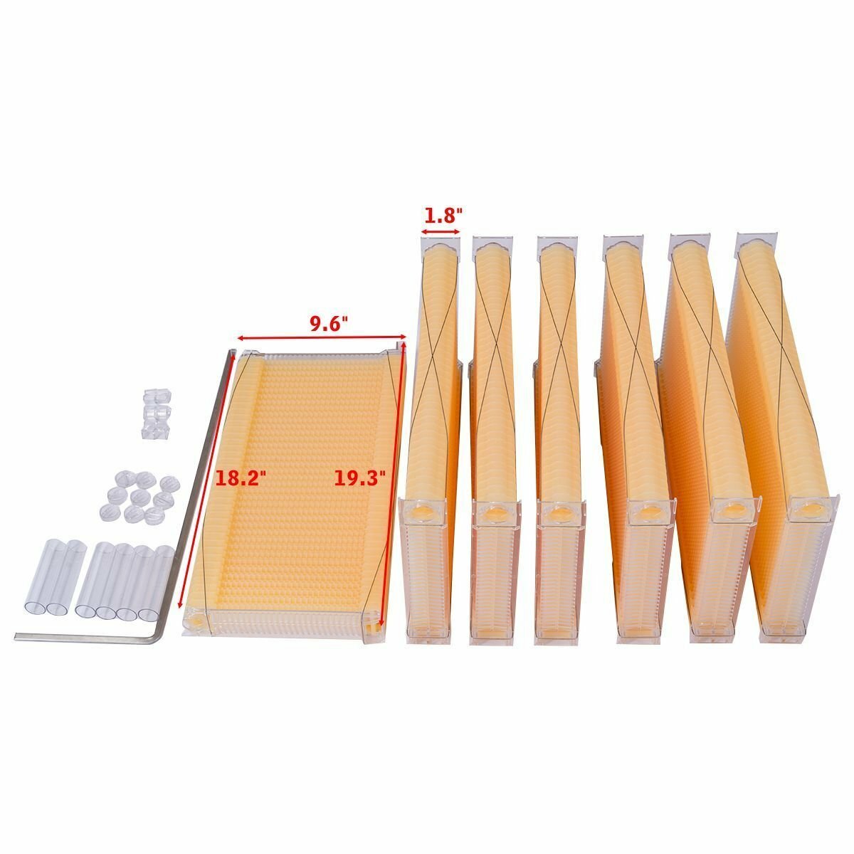 Cedarwood Beekeeping Auto Beehives House + 7PCS Auto Honey Bee comb Hive Frames