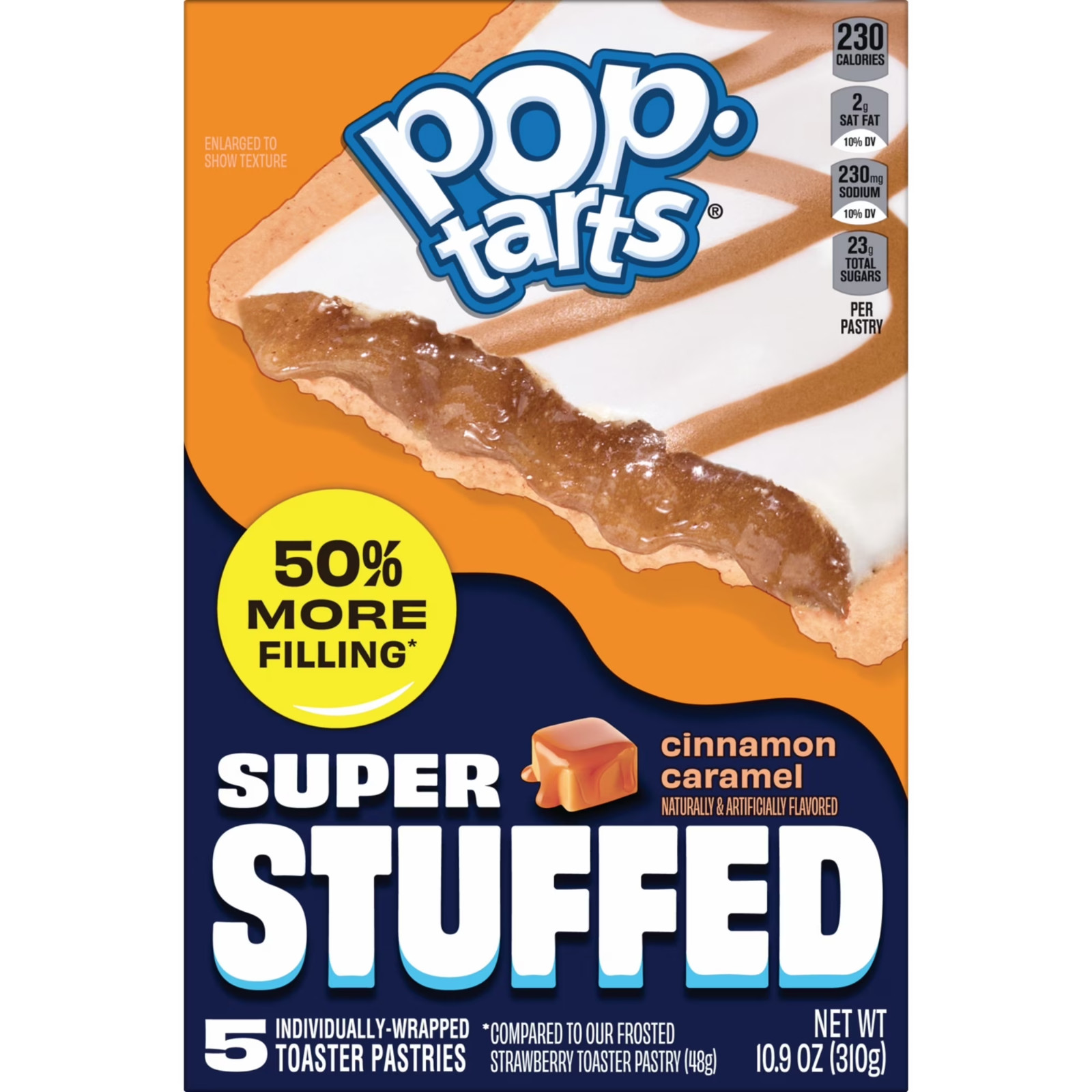 Pop-Tarts Super Stuffed Cinnamon Caramel Toaster Pastries, 10.9 oz