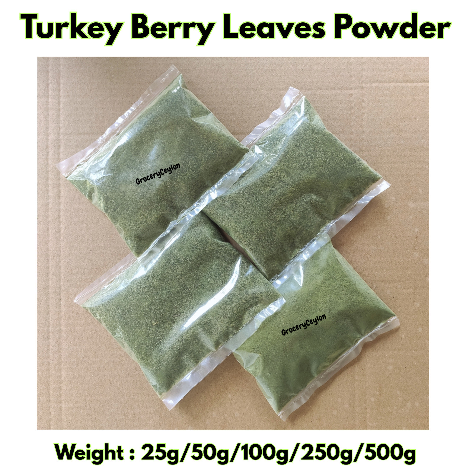 Turkey Berry Leaves Powder Dried Organic Solanum Torvum Natural Pure Leaf Powder