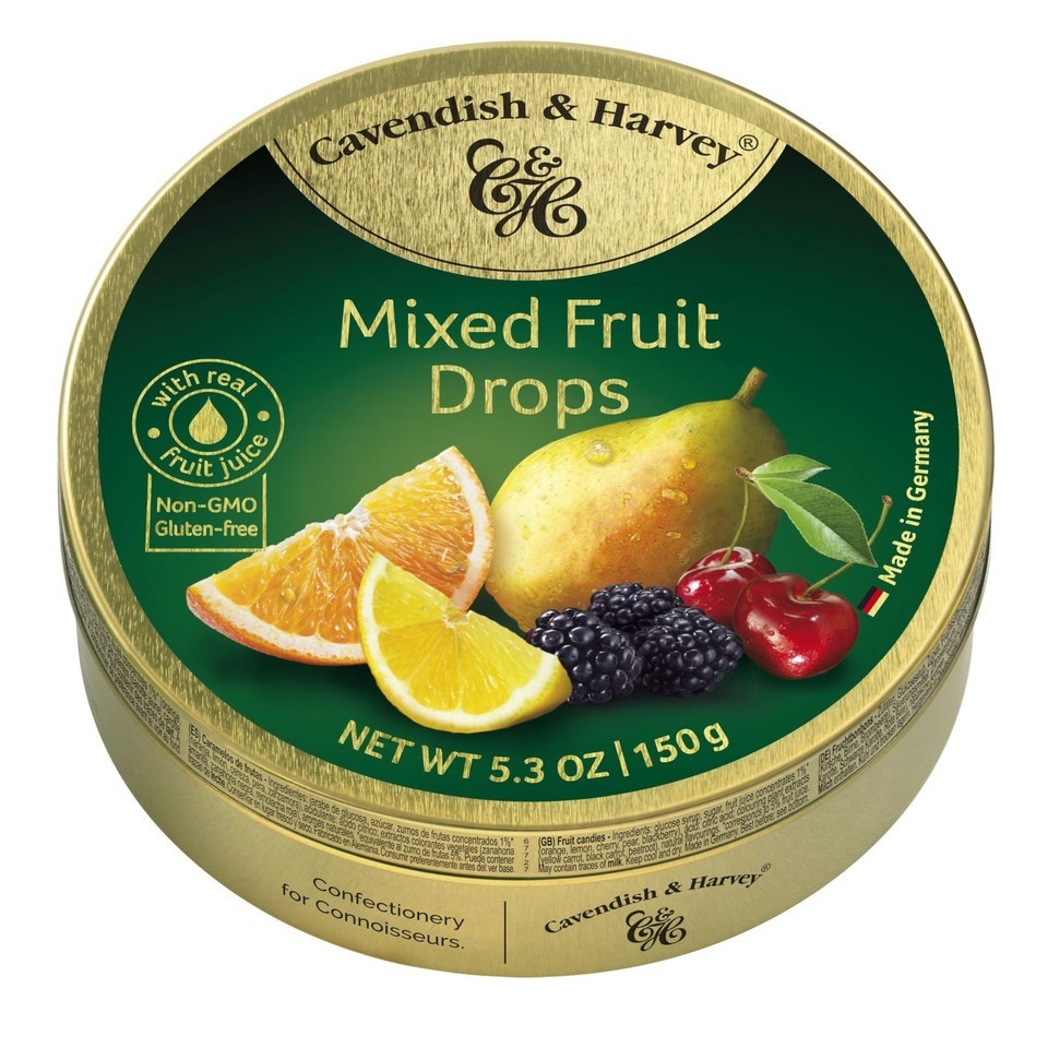 Mixed Fruit Hard Candy Drops – 5.3 Ounce Tin for Sweet Treats