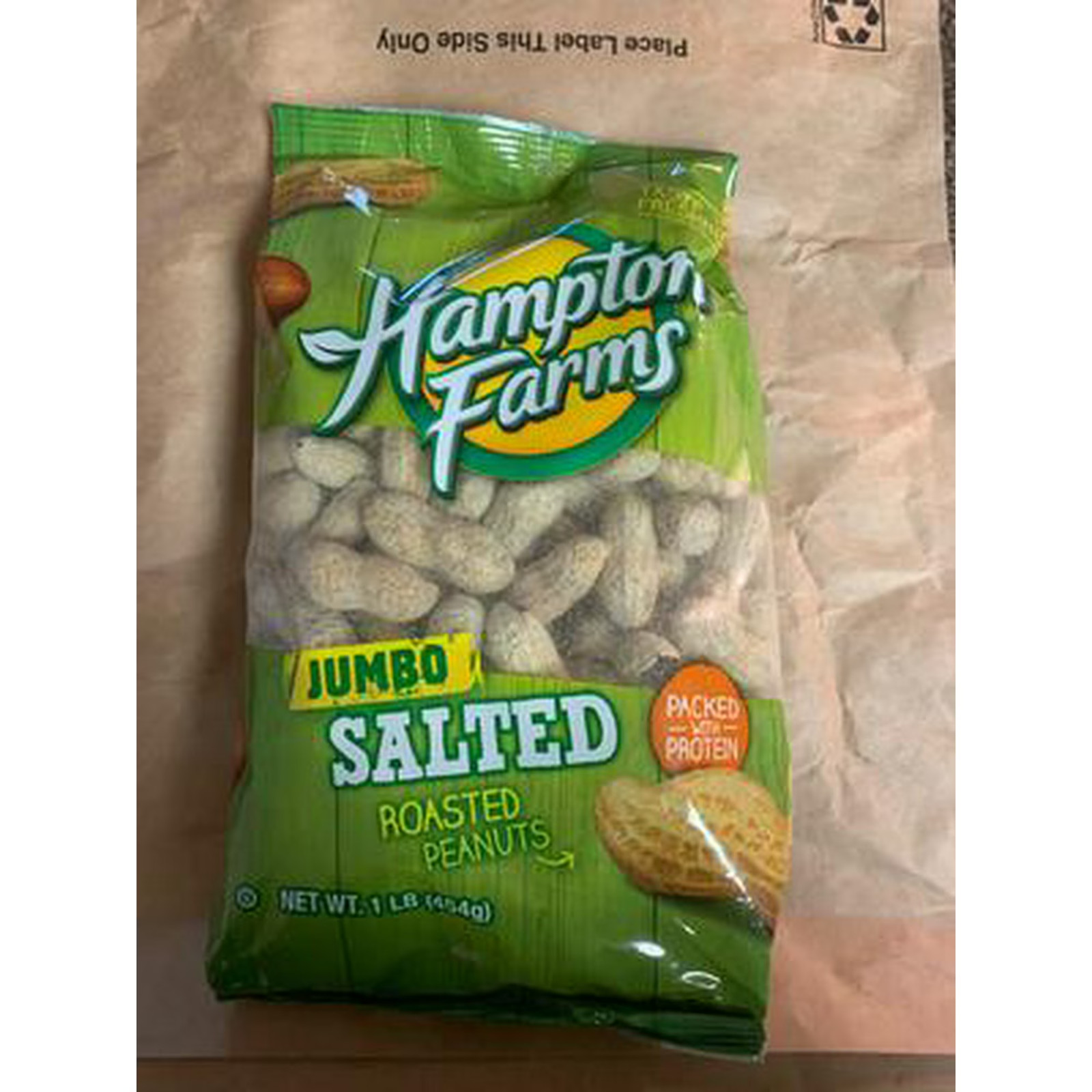 (2 pack) Hampton Farms Raw In-Shell Peanut Bag, 16 oz
