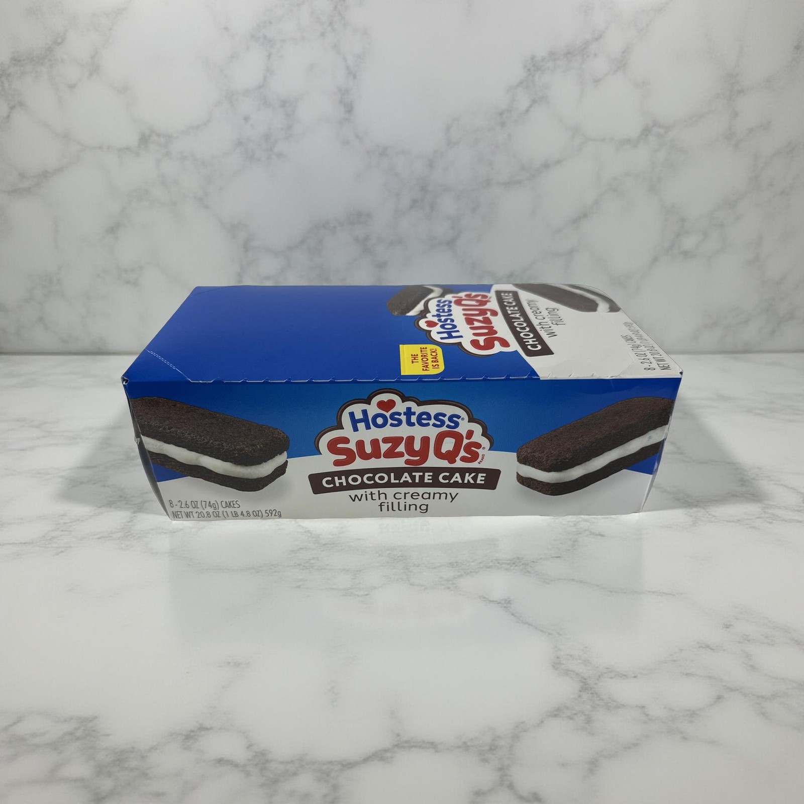 Hostess Suzy Q’s Snack Cakes, Chocolate with Cream Filling, Full Size Single Ser