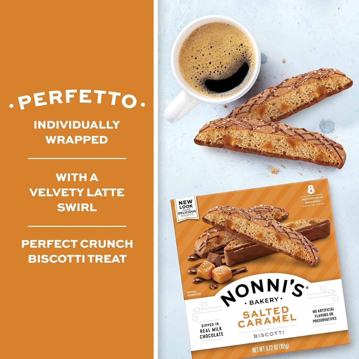 Gourmet Salted Caramel Biscotti – Individually Wrapped for Anytime Enjoyment