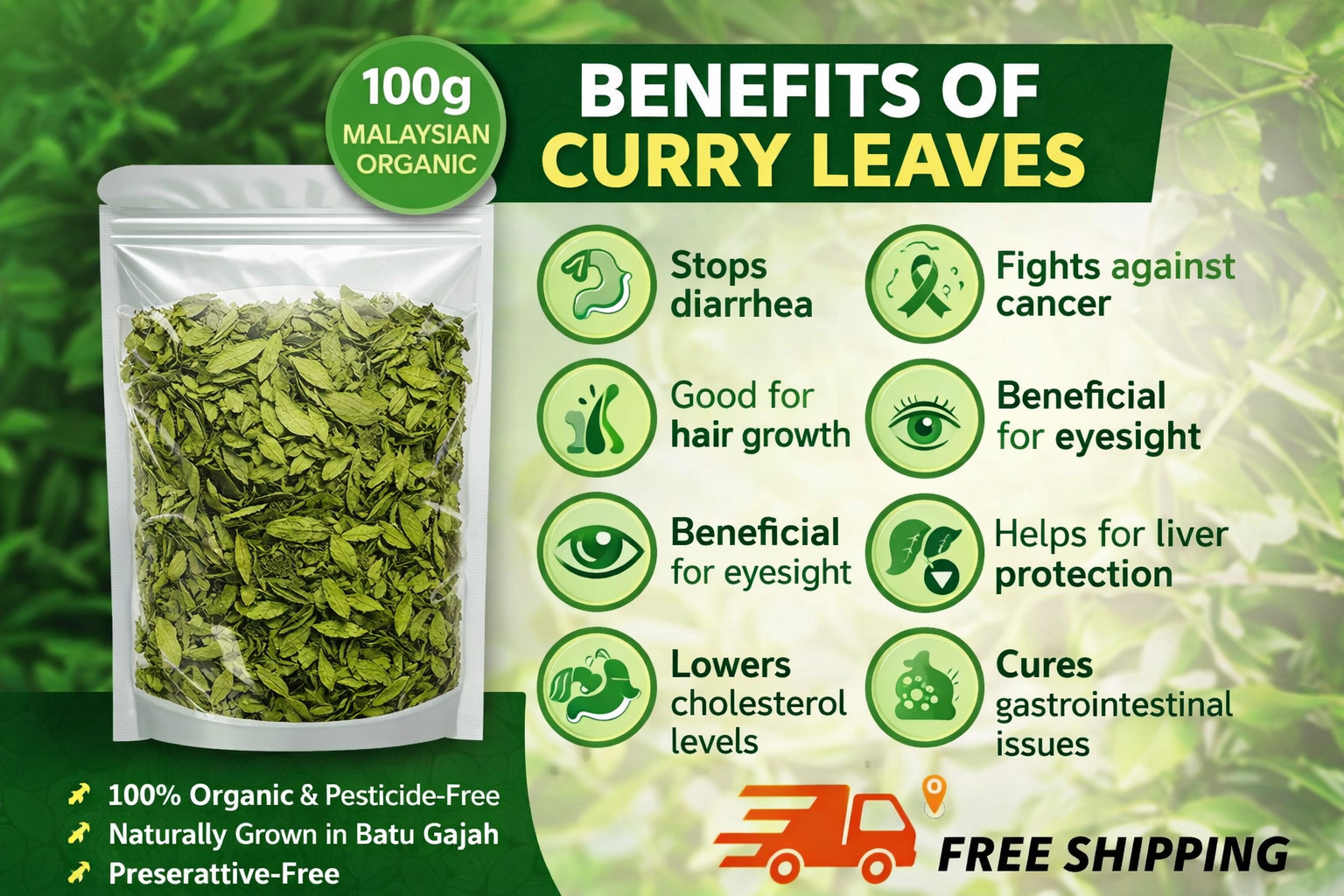 100g Organic Dried Curry Leaves Natural Pure Premium Cooking Herbs Free Shipping