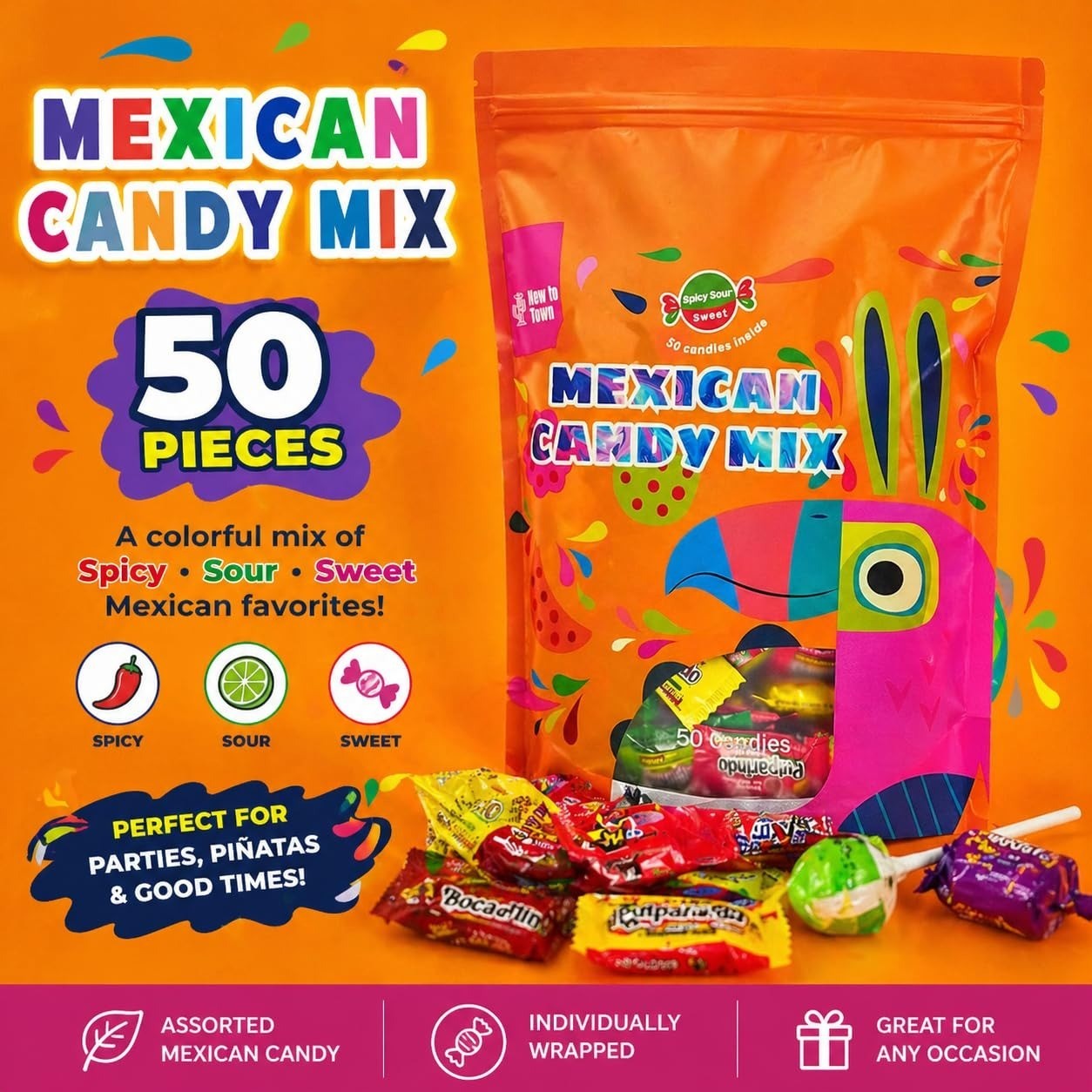 Mexican Candy Variety Pack – 50 Count Dulces Mexicanos