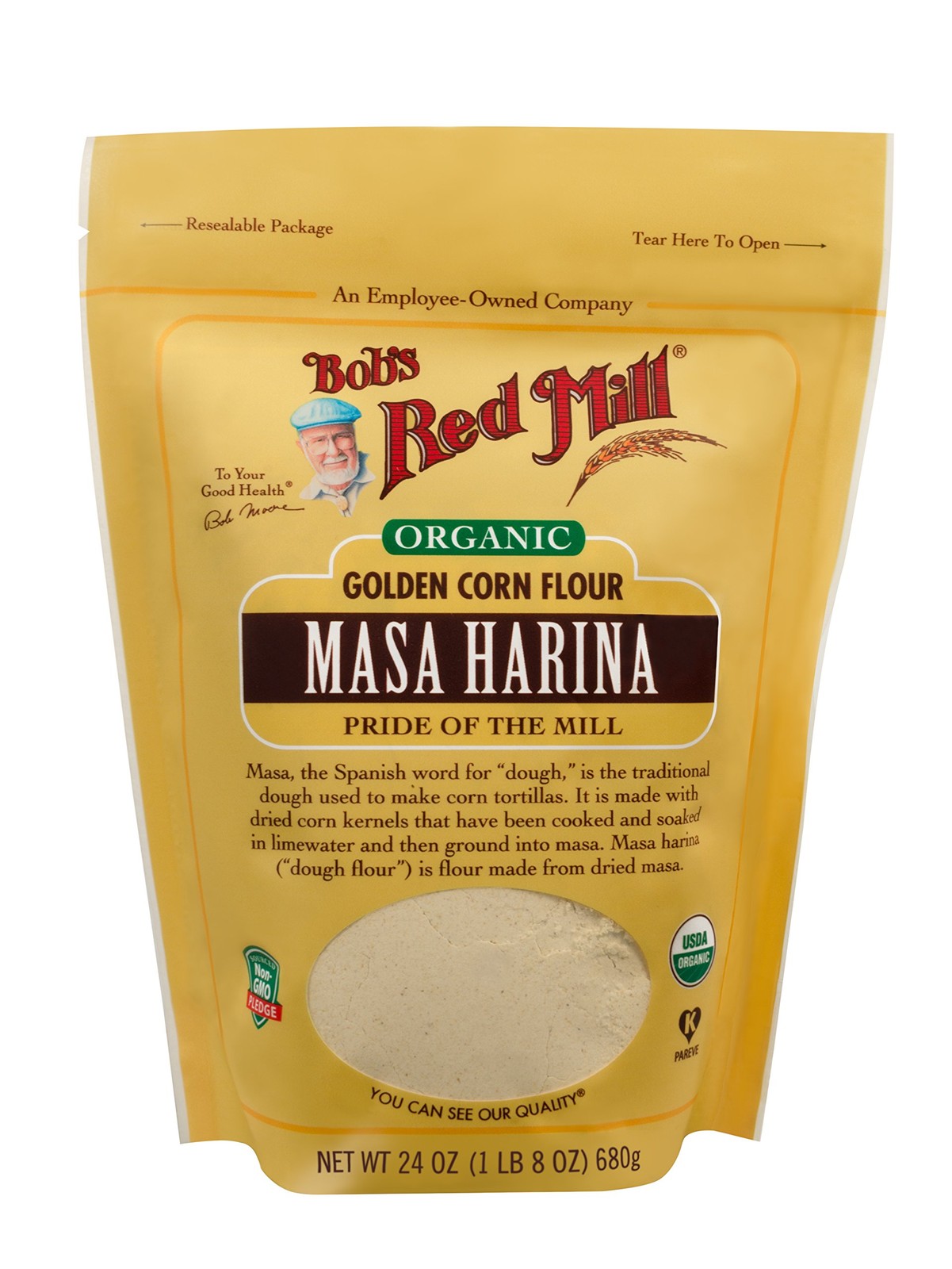 Bob’s Red Mill Organic Masa Harina Flour, 24oz (Pack of 1.5 Pound 4)