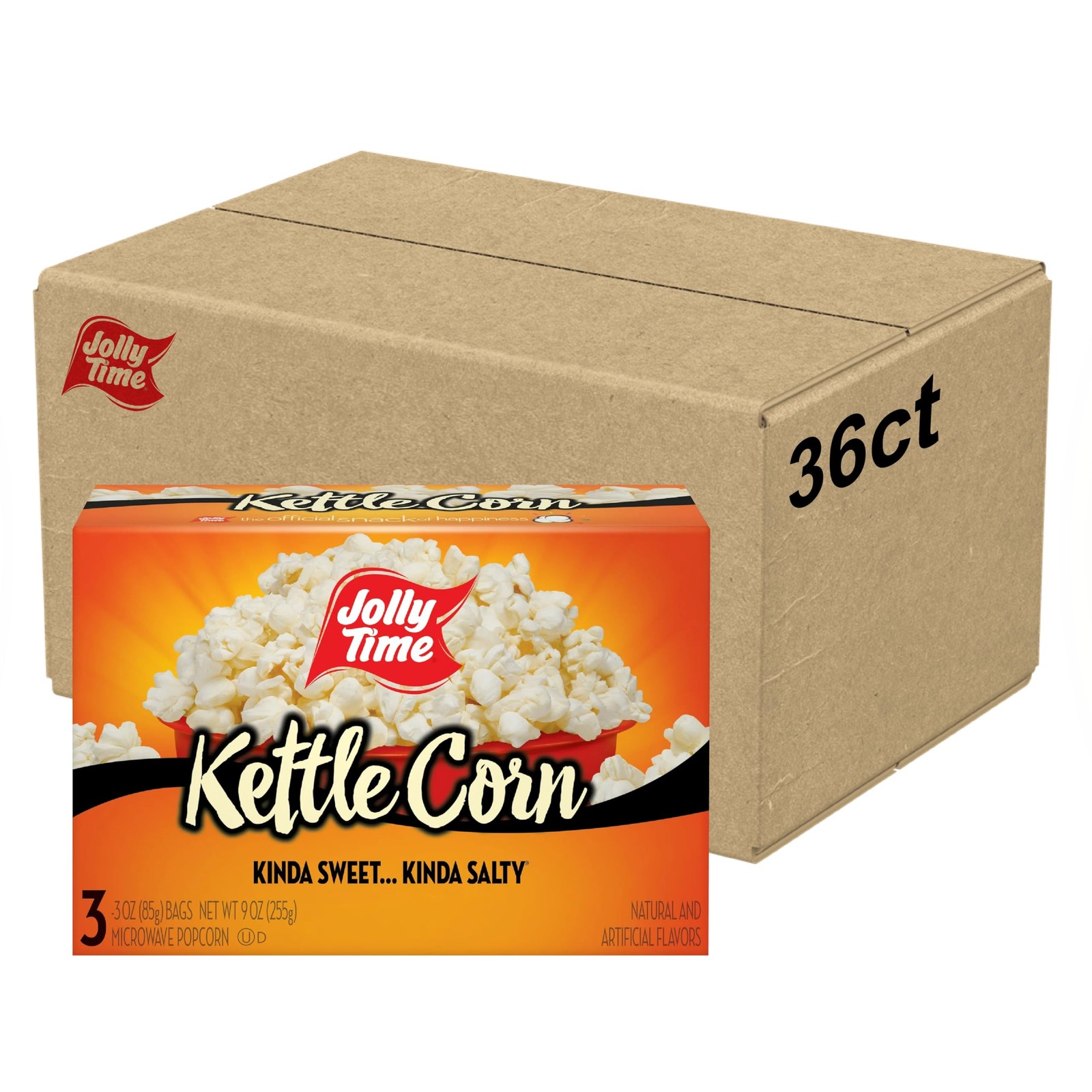Kettle Corn, Festival Fun Sweet & Salty Glazed Gourmet Microwave Popcorn, 3oz…