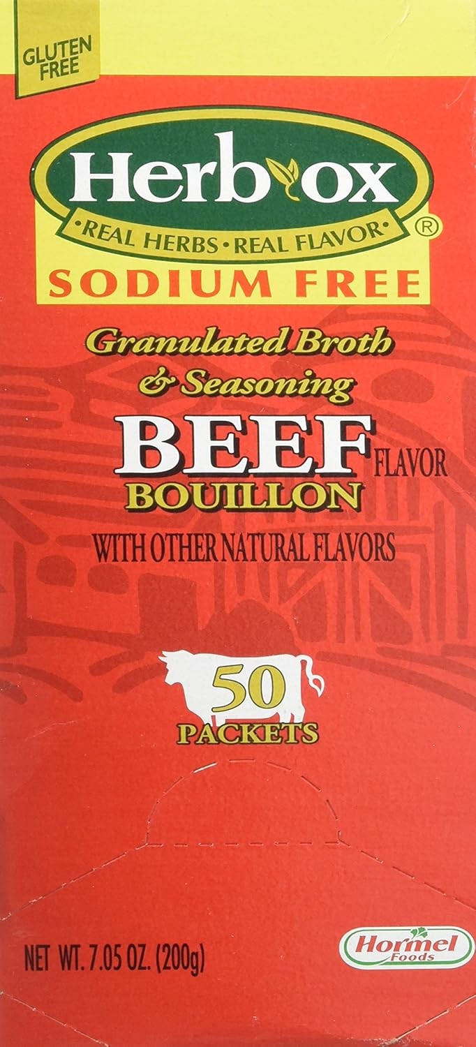 Hormel Herb Ox Beef Bouillon Sodium Free 50 Packets pack of 1