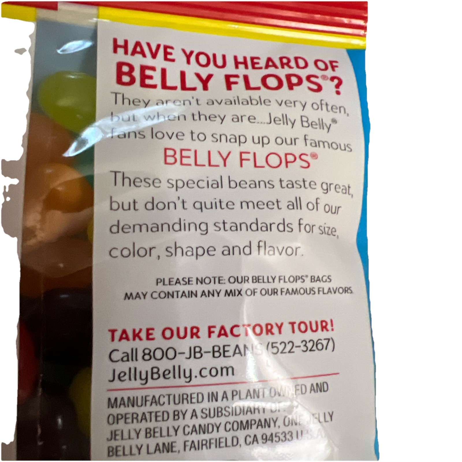 Jelly Belly Flops Irregular Jelly Beans 4.7oz Sealed Bag Brand New