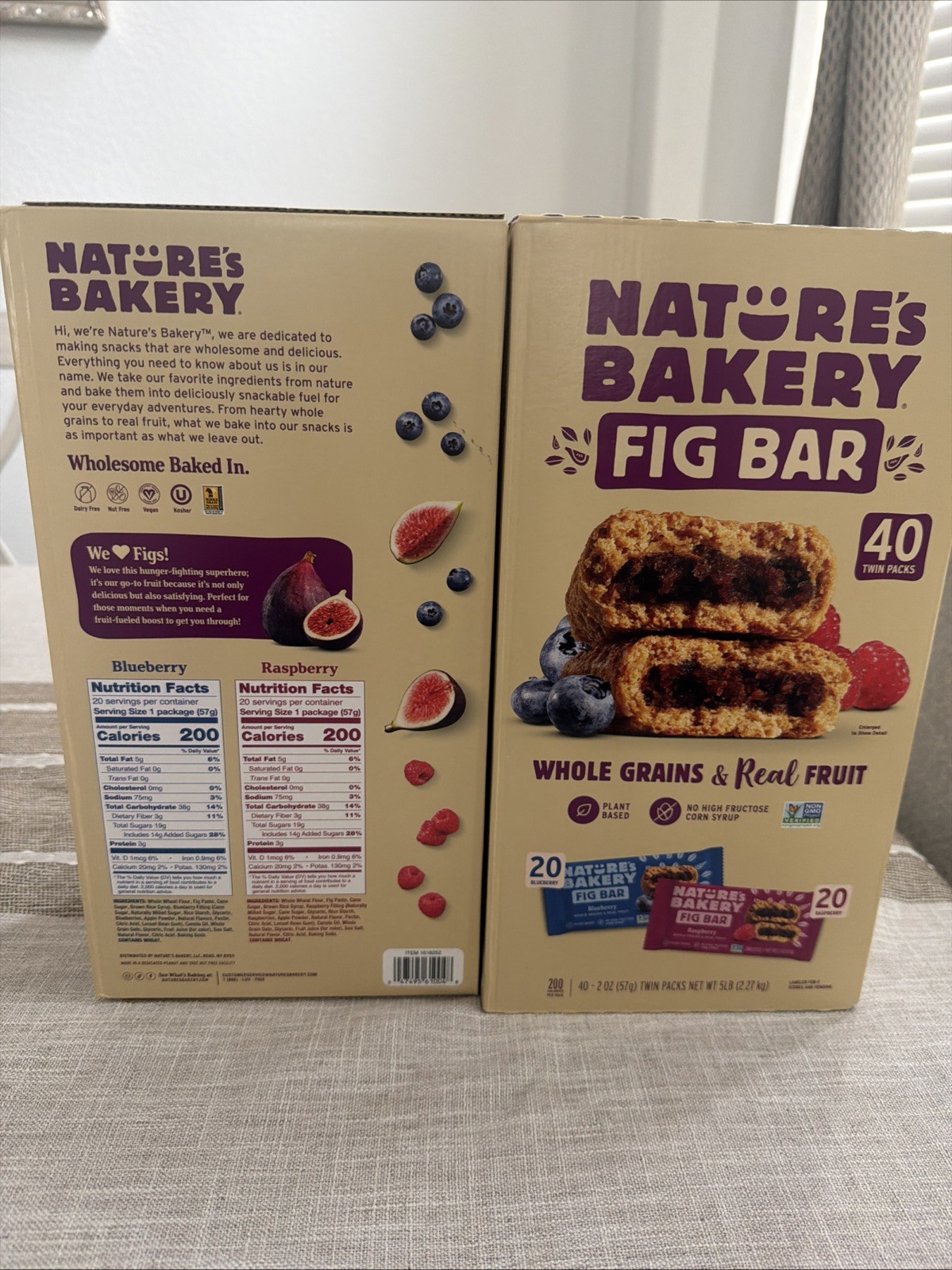 2 Packs Of Nature Bakery Fig Bar 40 Twin Packs