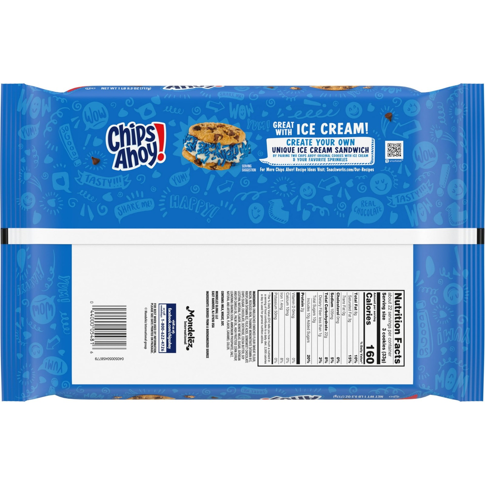 CHIPS AHOY! Original Chocolate Chip Cookies, Party Size, 25.3 oz Free Shipping