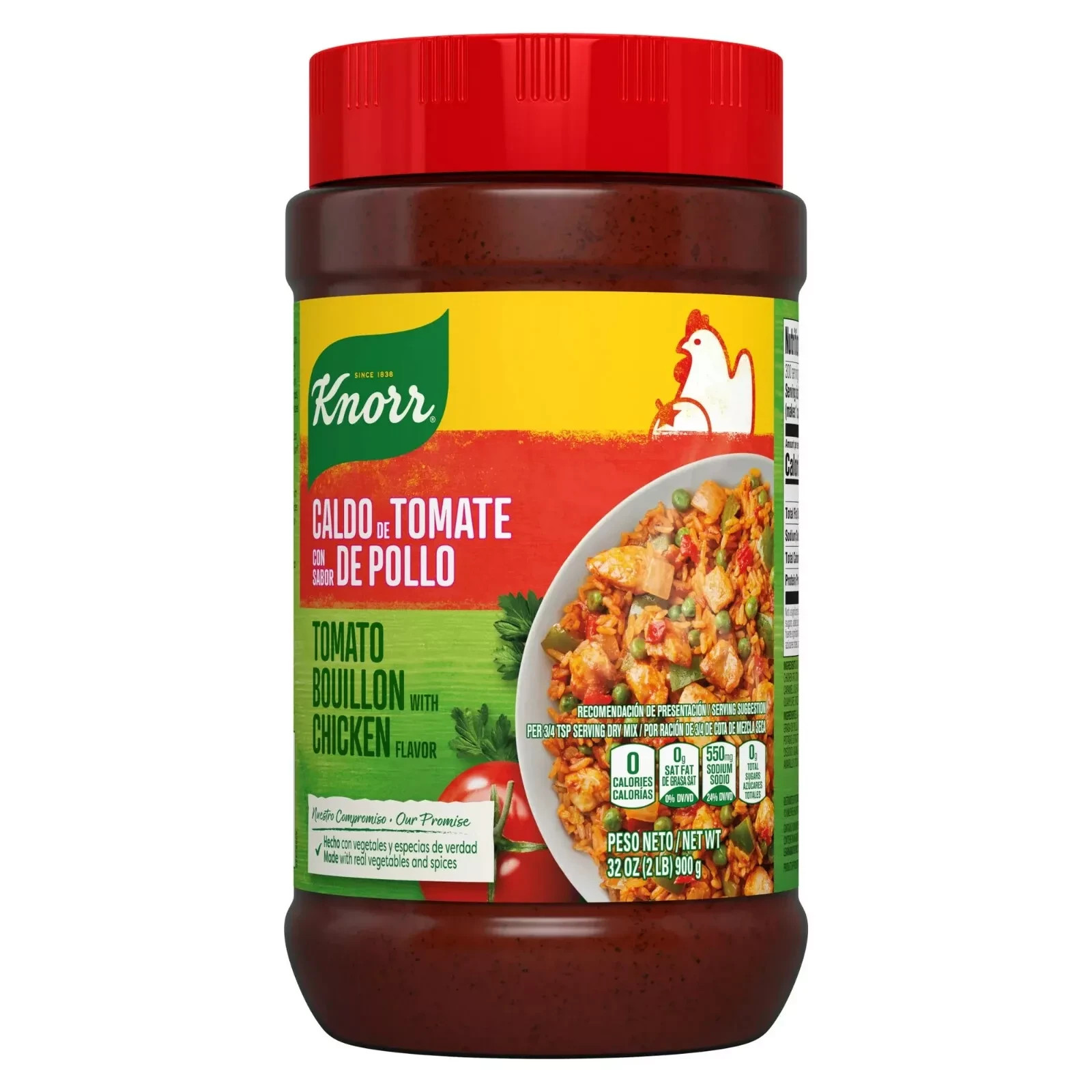 Knorr Granulated Tomato with Chicken Flavor Bouillon Ground, 32 Oz Jar