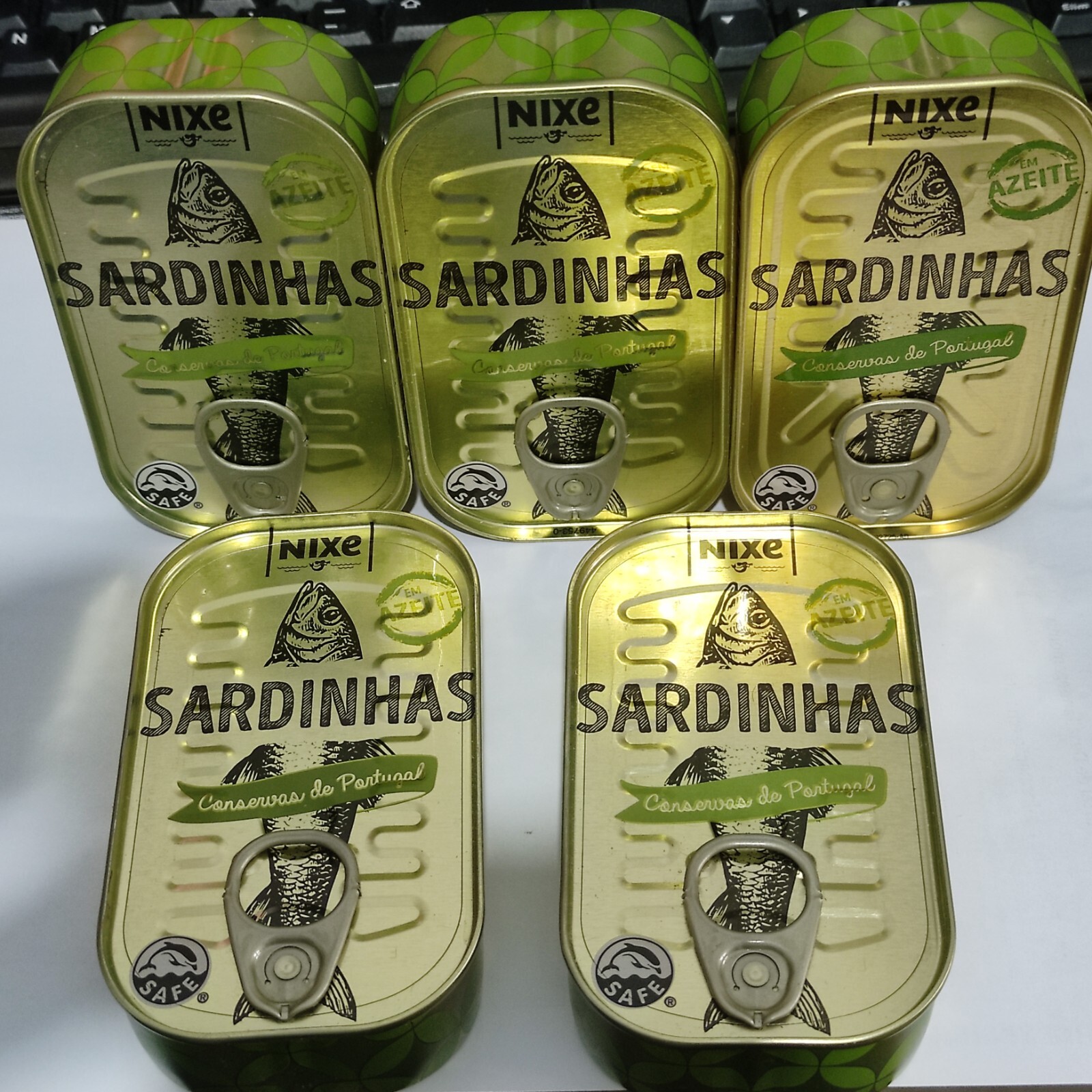 5 x Cans Sardines Portuguese in Olive Oil 120g 4.23 oz Nixe Portugal