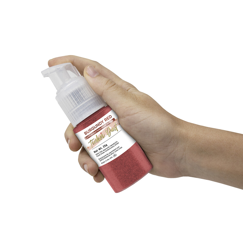 Burgundy Tinker Dust Edible Glitter Spray Pump