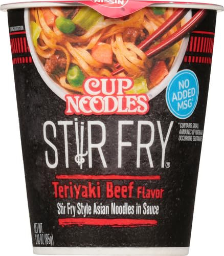 Cup Noodles Stir Fry Teriyaki Beef 3 Fl Oz Microwaveable Asian Noodles