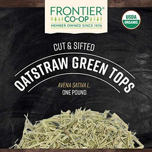 Frontier Co op Oatstraw Green Tops 1 Pound Bulk Kosher Tea Bath Soaks
