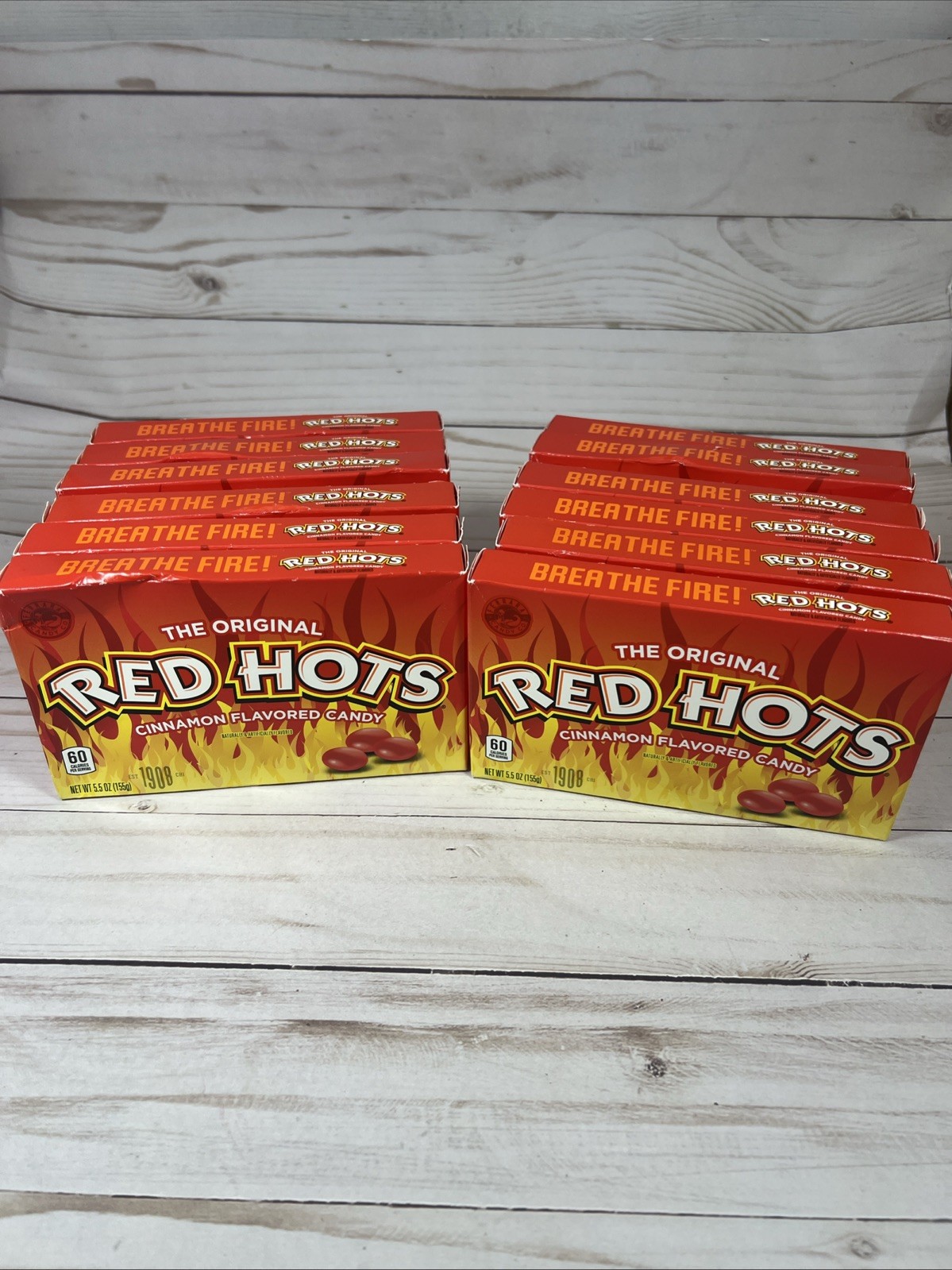 Red Hots The Original Cinnamon Flavored Candy Boxes 5.5oz (12Pack) 1/27