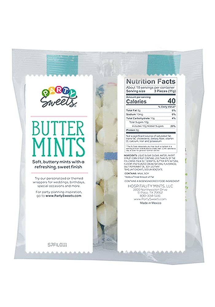 Delightful Gluten-Free White Buttermints – 14 Ounces, 100 Count for Parties