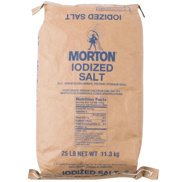 Morton All-Purpose Iodized Table Salt 25-lbs