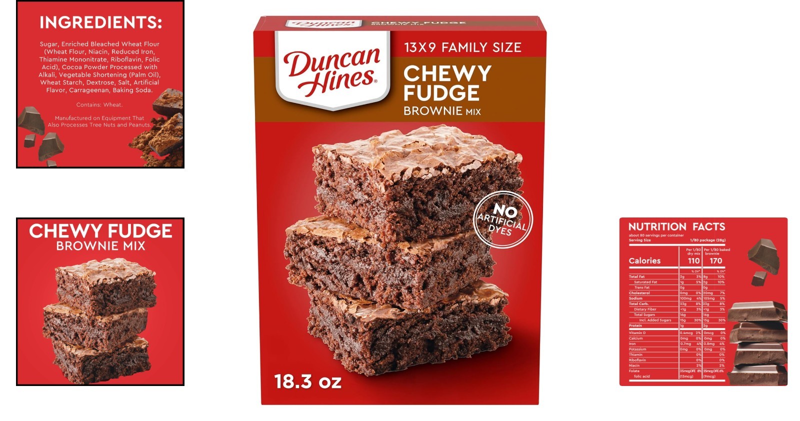Duncan Hines Chewy Fudge Brownie Mix – 18.3 oz. of Chocolate Bliss