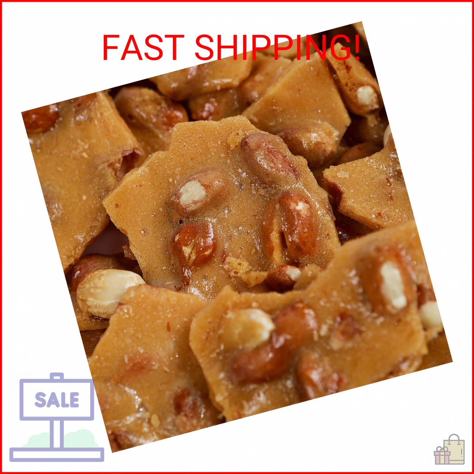 Home Style Peanut Brittle Candy by Smarty Stop (3 Pound (Pack of 1))
