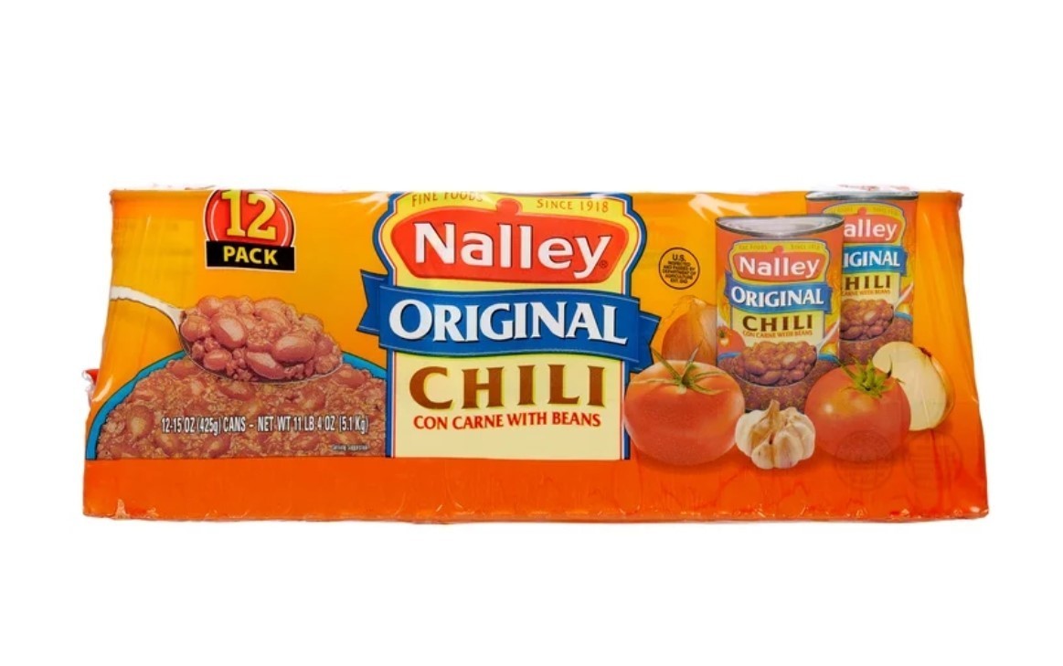Nalley Original Beef Chili Con Carne with Beans, 15 oz, 12-count Free Shipping