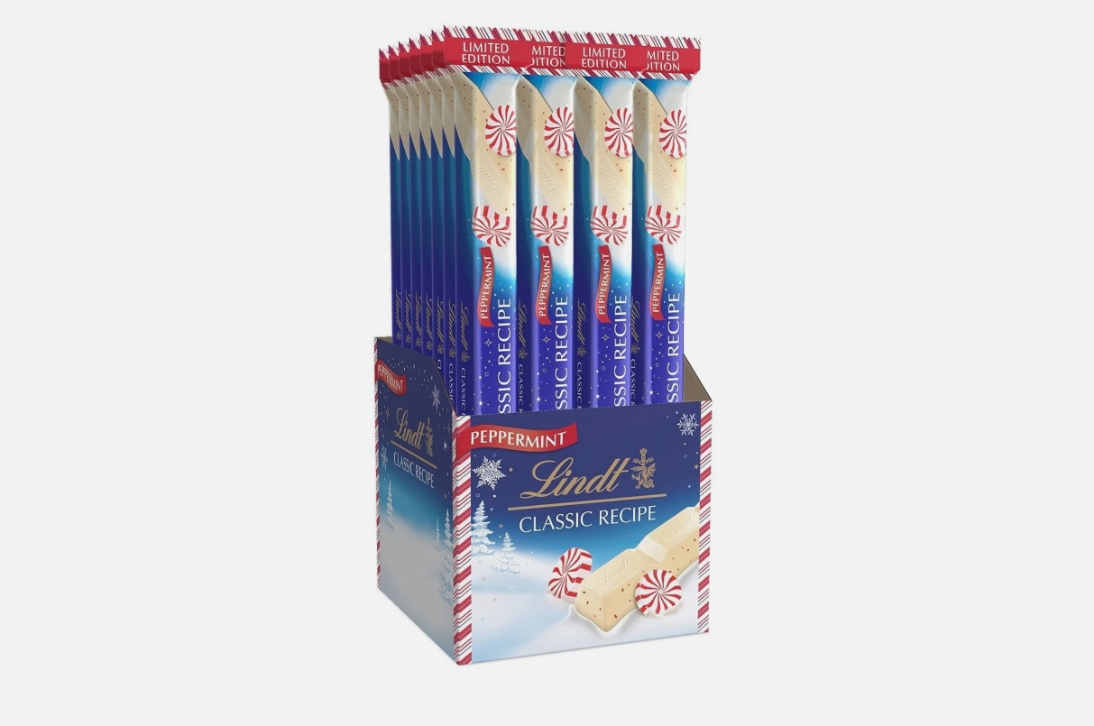Lindt White Chocolate Peppermint Candy Stick 1.2 oz 24 Pack 6/30/2026 Expiration