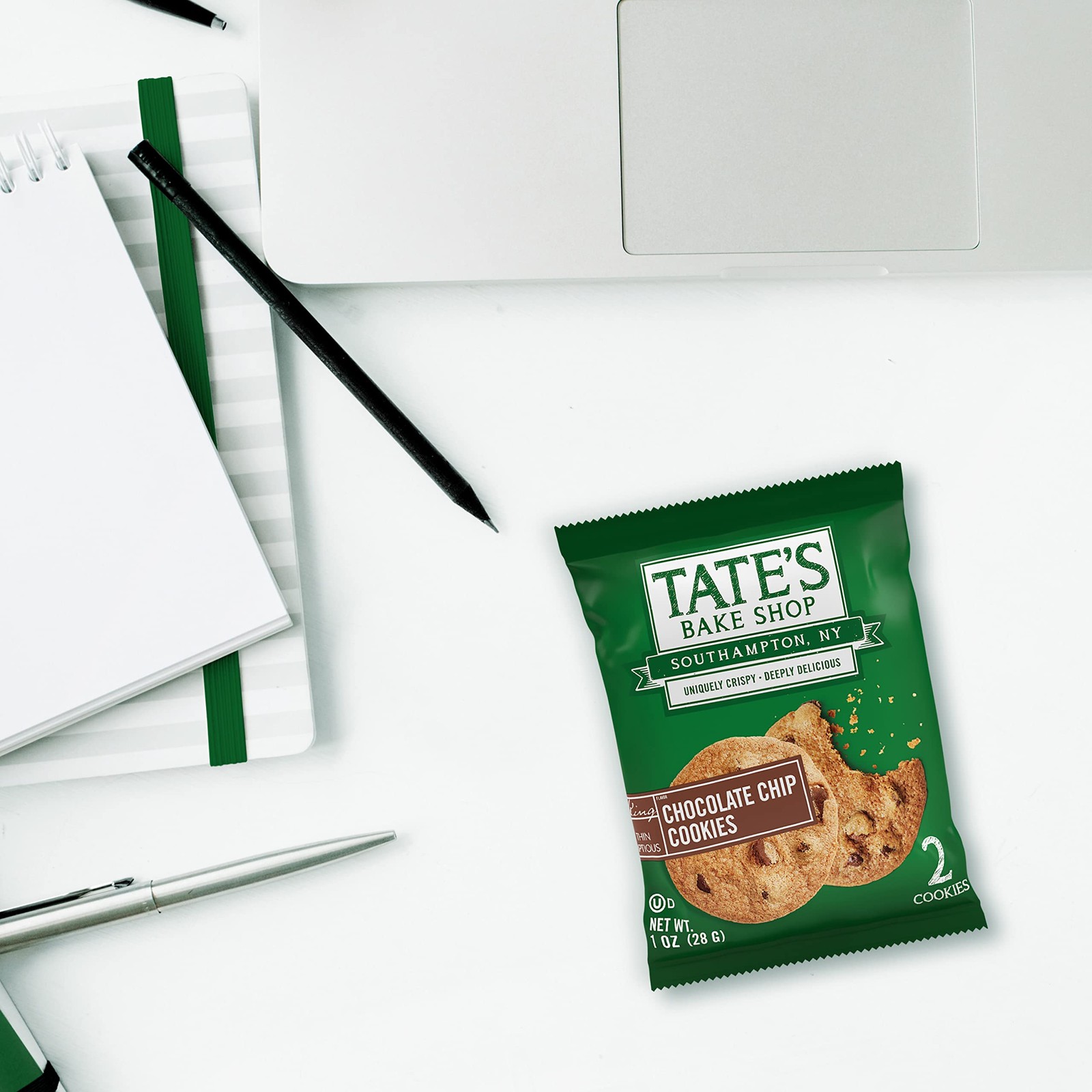 Tate’s Bake Chocolate Chip Cookies, 16 – 2 Cookie Snack Packs (2 Boxes)