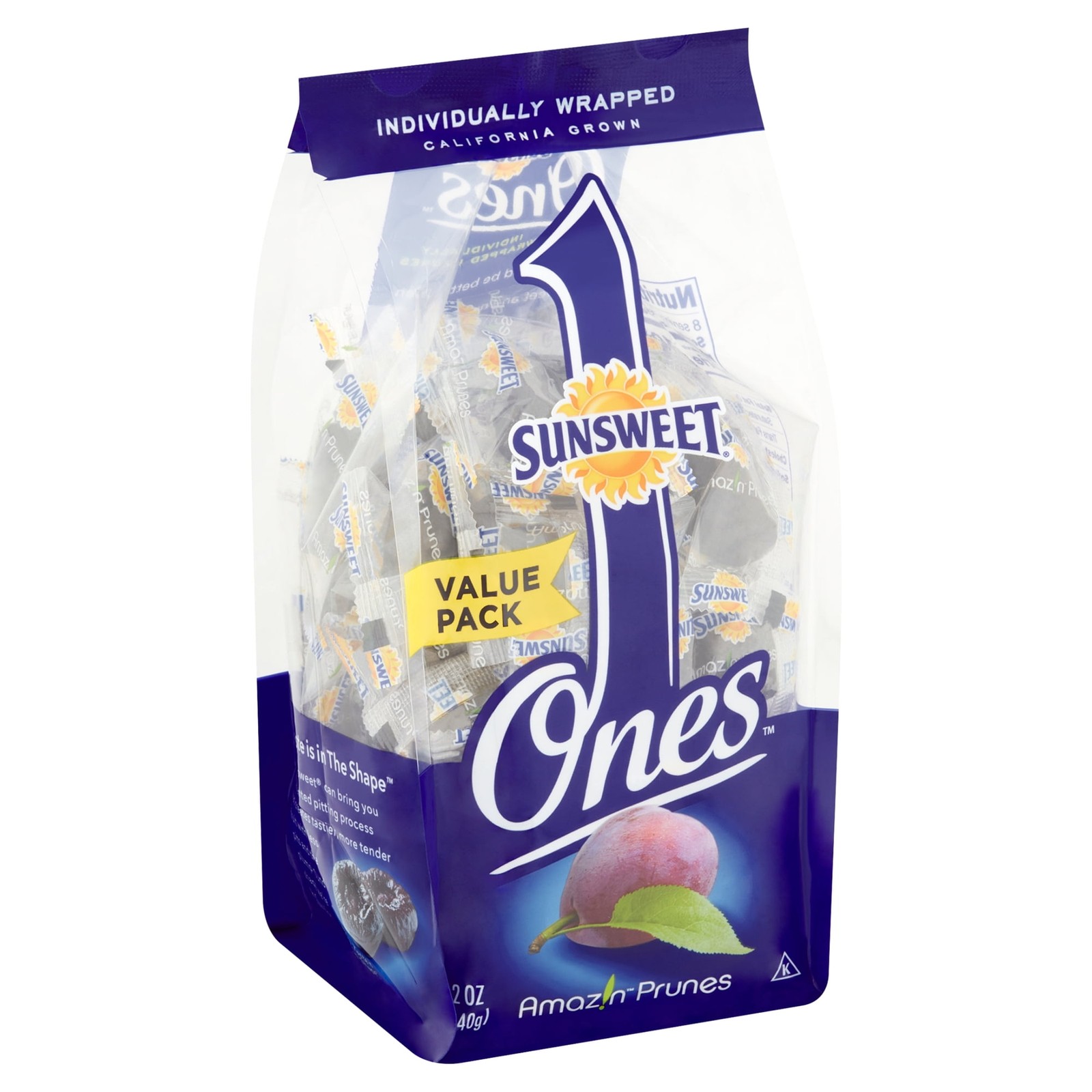 Sunsweet Ones Dried Prunes Value Pack, 12 oz, Individually Wrapped (2 pack)@