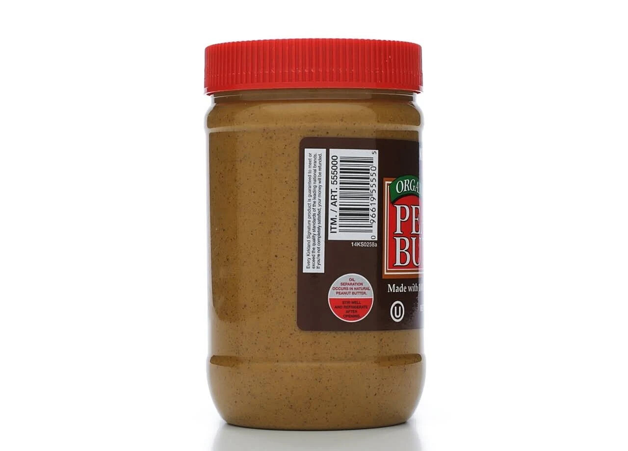 2 Jars Kirkland Creamy Organic Peanut Butter, 28 oz Each *Expedited ship*