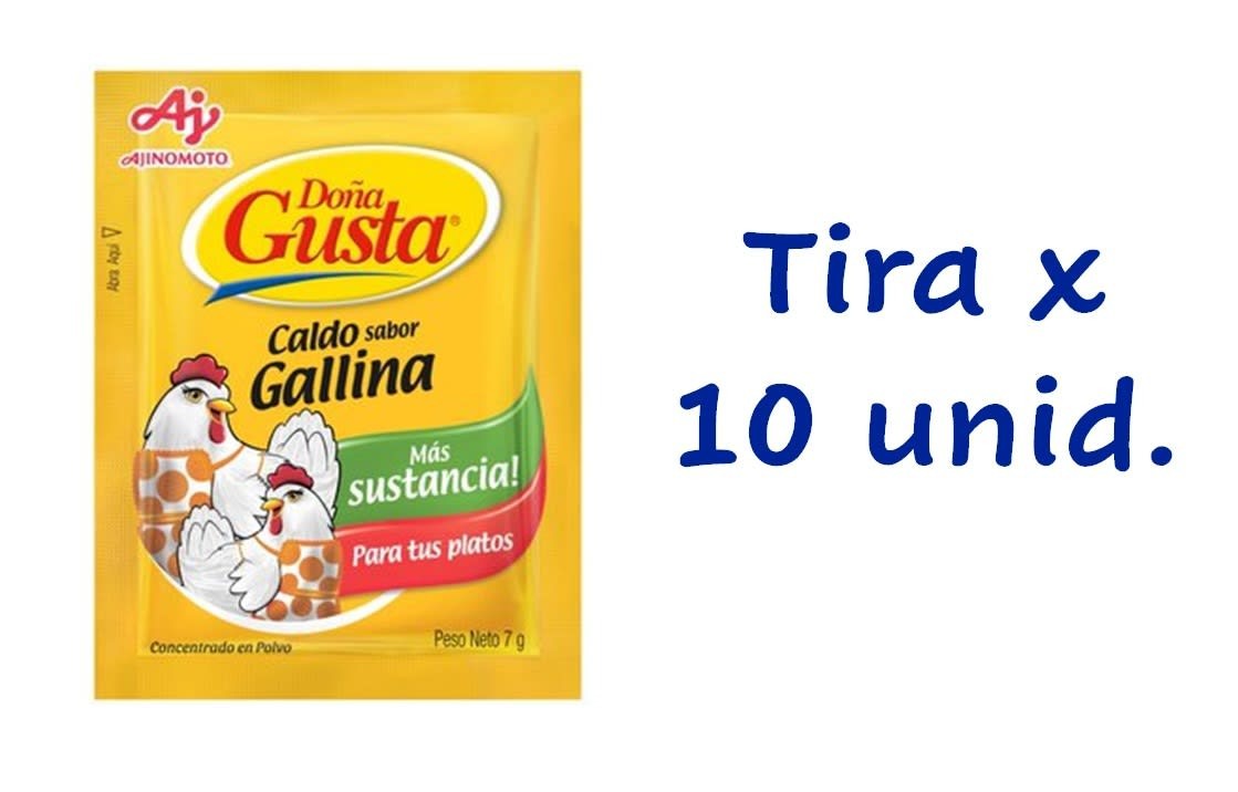 DOÑA – GUSTA – CALDO DE GALLINA -X 10 – UNIDADES – PERU
