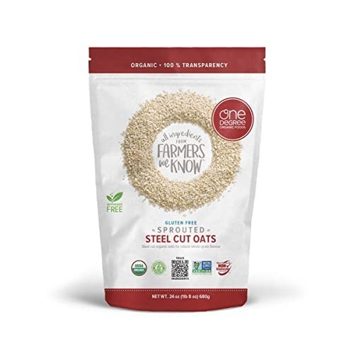 One Degree Sprouted Steel Cut Oats 24oz 4-Pack Organic GF Vegan
