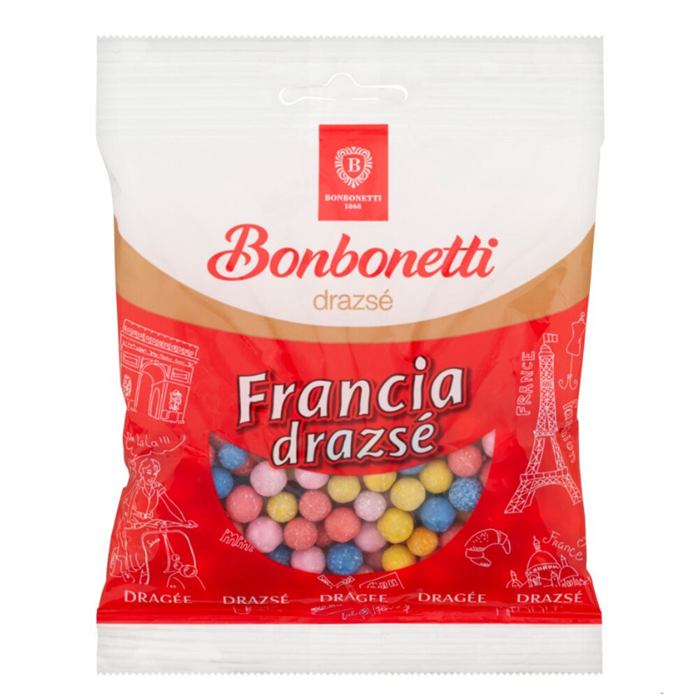 French Dragee Candy Cocoa Flavored – Franciadrazsé, Hungarian Retro Candy 10x70g