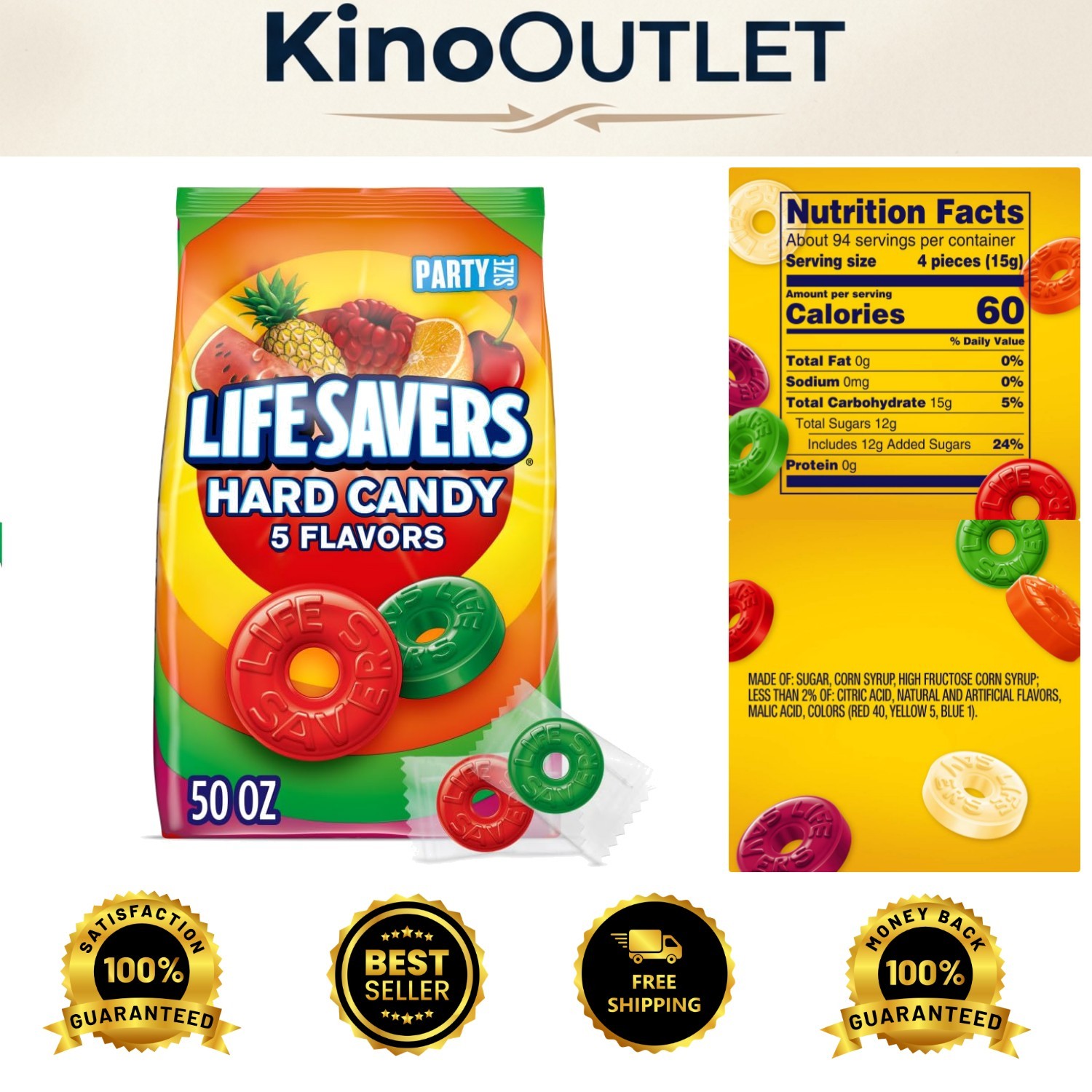 Bulk 5 Flavor Hard Candy – 50oz Kosher Treat for Celebrations & Office Stocking