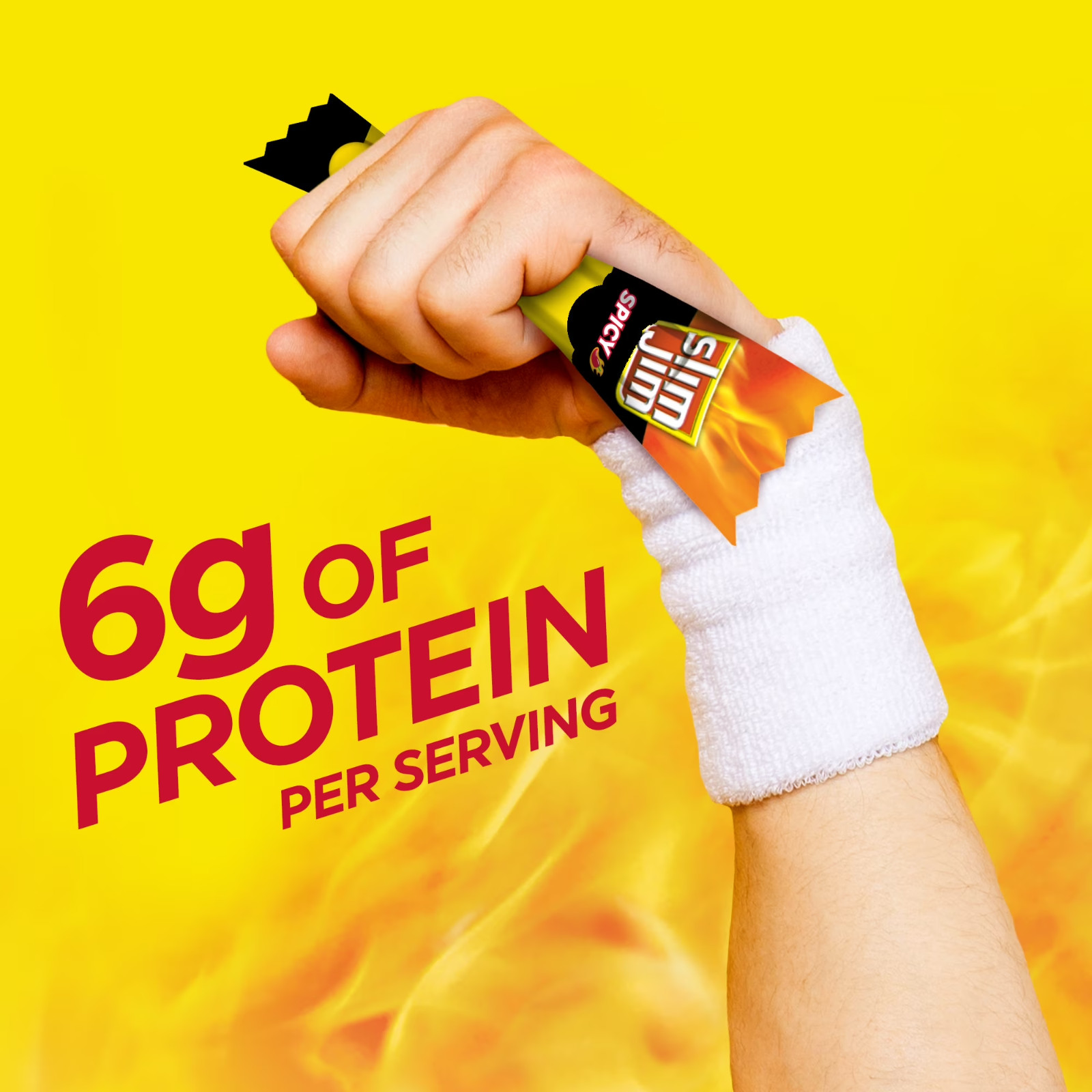 Slim Jim Smoked Meat Sticks,Spicy Flavor,6g Protein (26 Count) 2 PACK