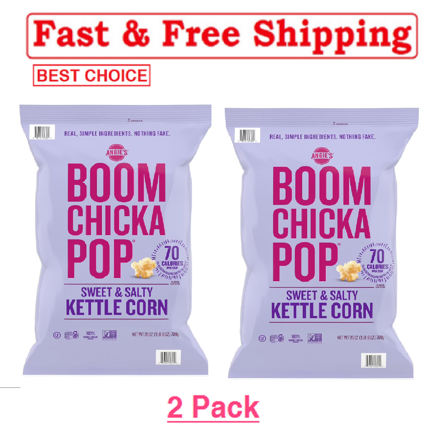 New Angie’s Boom Chicka Pop Sweet and Salty Kettle Corn (25 oz.)Great Price