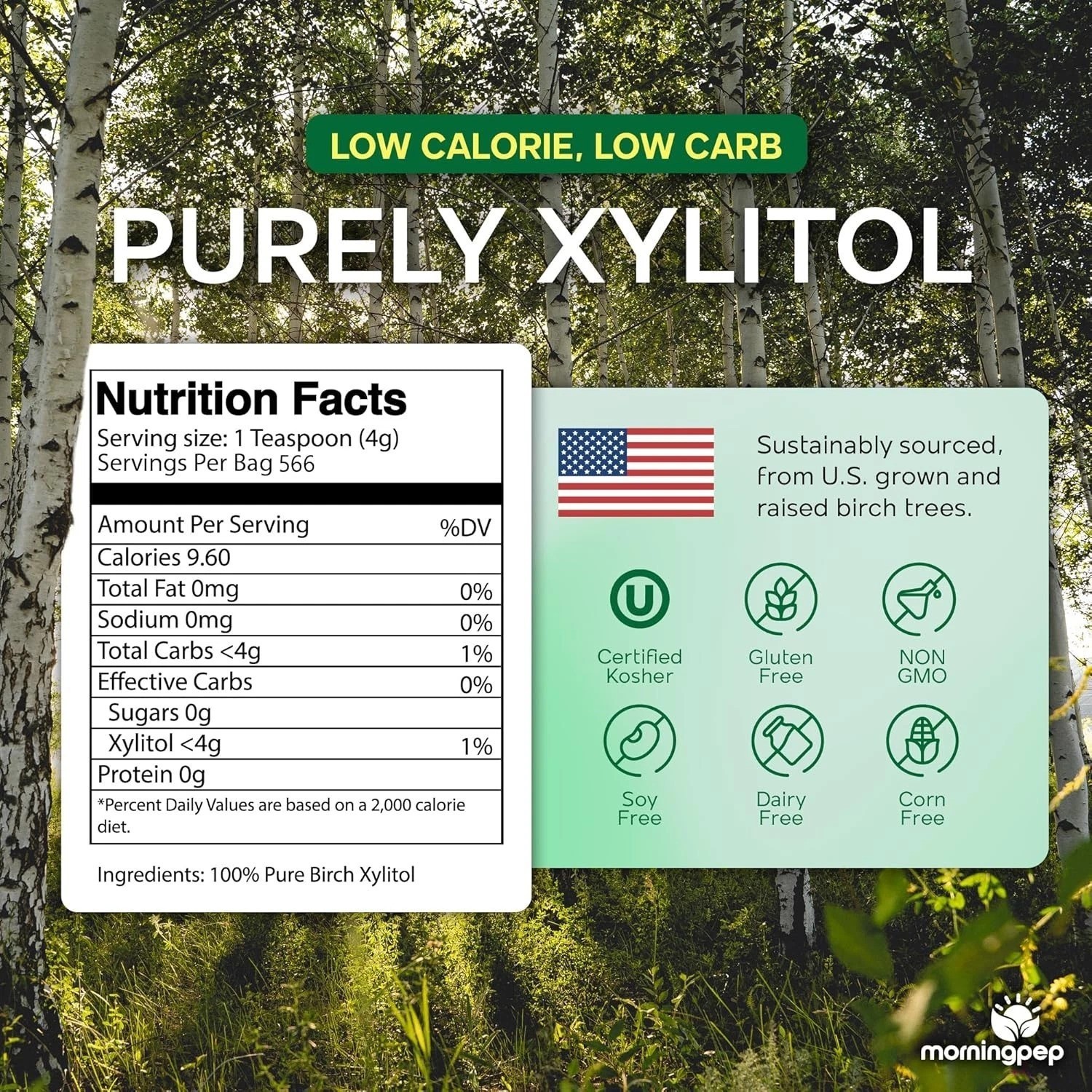 Top Quality Birch Xylitol 5lb Pouch – Keto Diet, Gluten-Free, No Corn Aftertaste