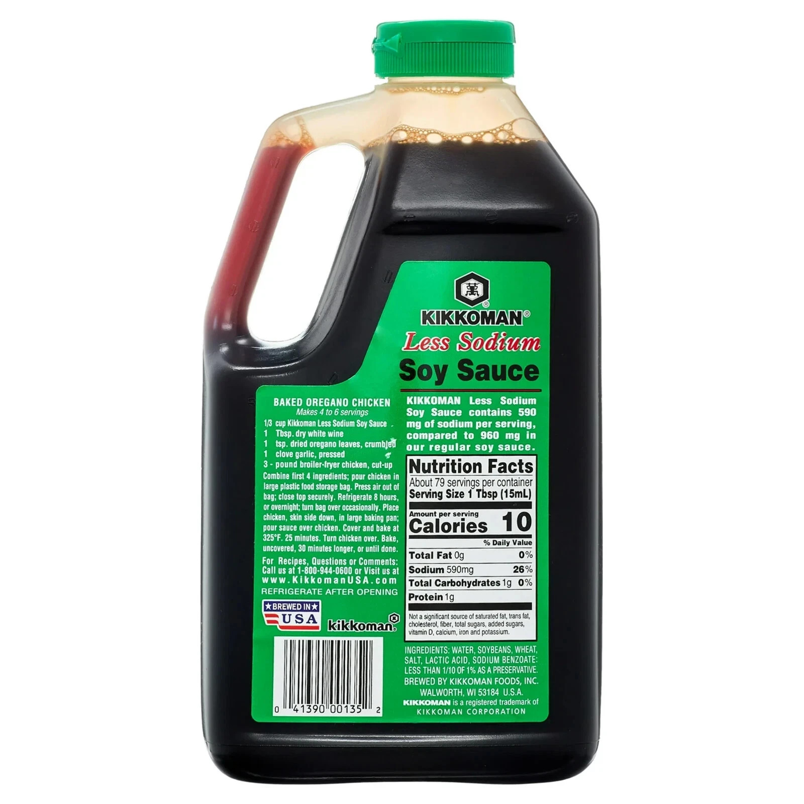 Kikkoman Less Sodium soy sauce, 40 oz ,Free Shipping……..