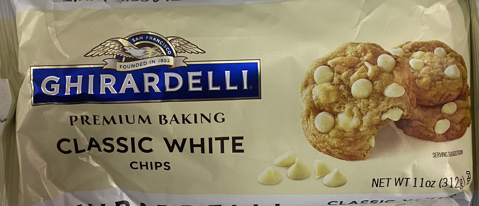 GHIRARDELLI CLASSIC WHITE Chocolate Premium Baking Morsels Chips 11 oz Bag