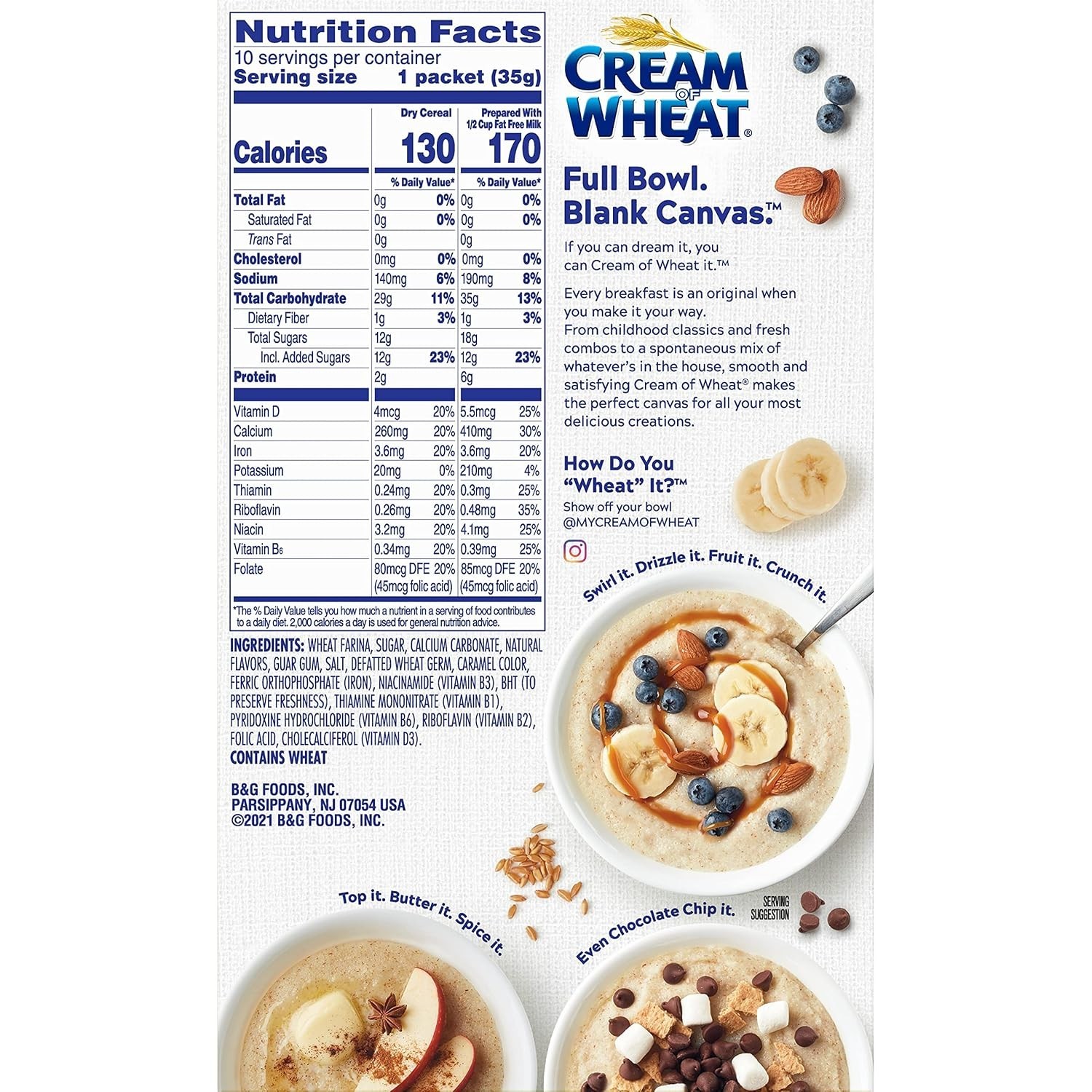 Ready-to-Eat Bananas & Cream Cereal – 10 Packets, Full of Essential Nutrients
