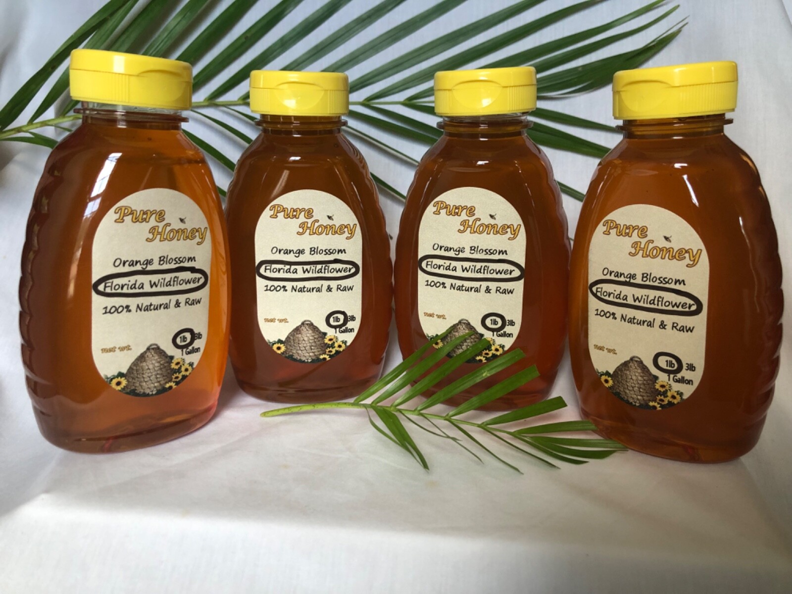 4-1 lb jars RAW Orange Blossom Honey Pure Natural RICH FLAVOR, fresh supply