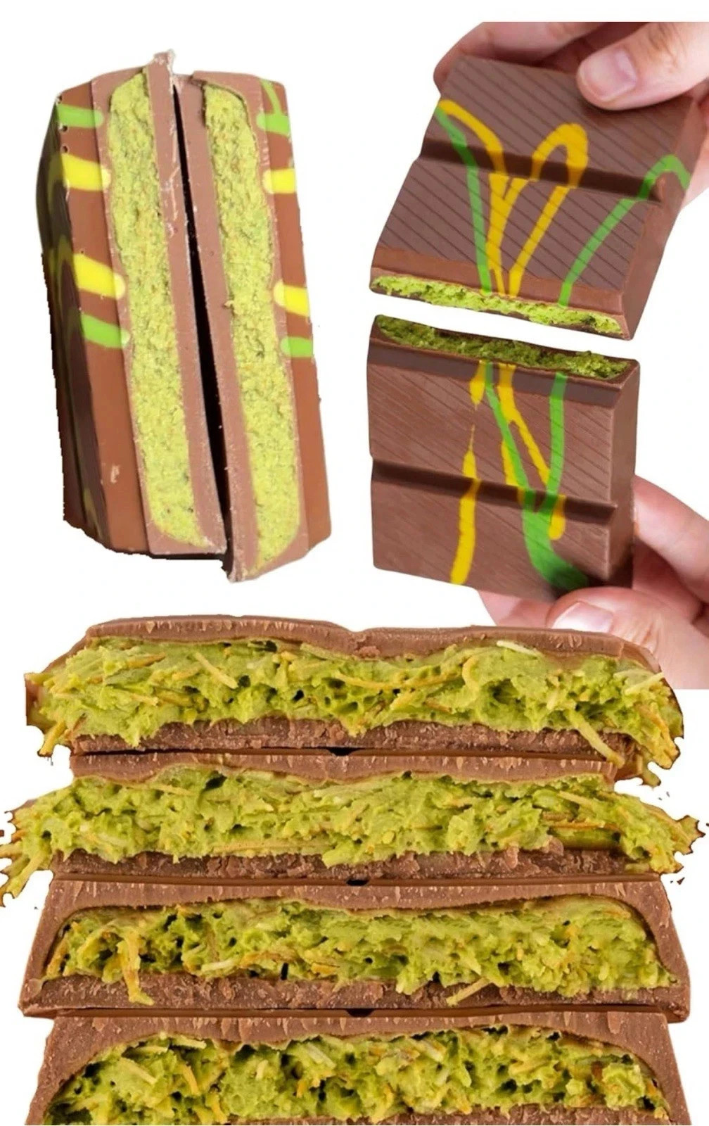 6pcs x 200gr Dubai Chocolate Bar with Pistachio «Viral TikTok Chocolate» (Box)