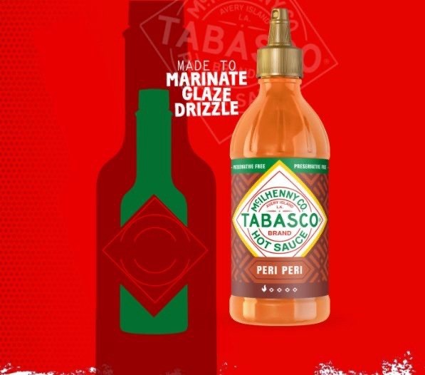 TABASCO® Peri Peri Hot Sauce (256ml) Pepper Condiment British / UK import only.