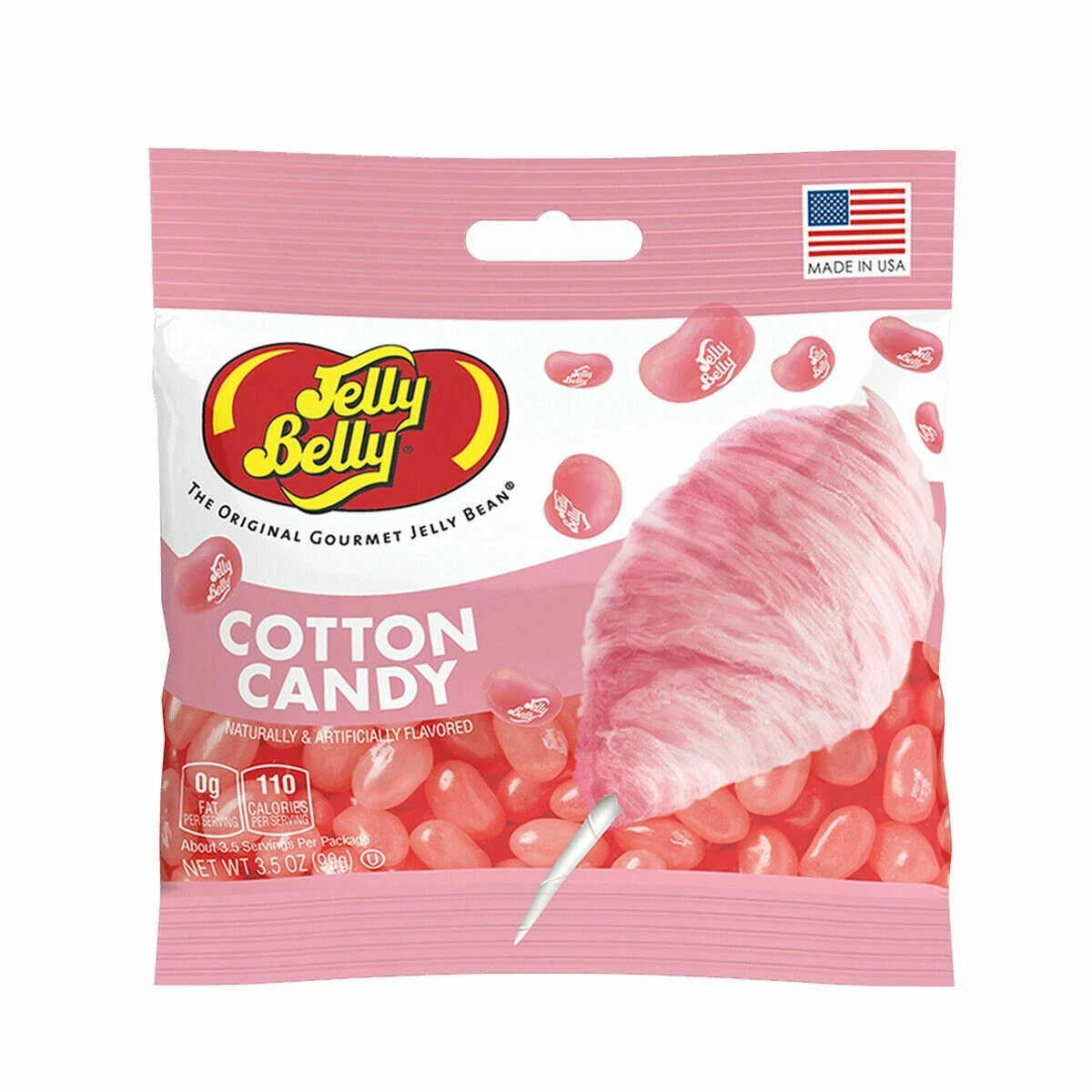 Jelly Belly 3.5 oz. Pink COTTON CANDY Gourmet Jelly Beans Summer Fair BB 11/2027
