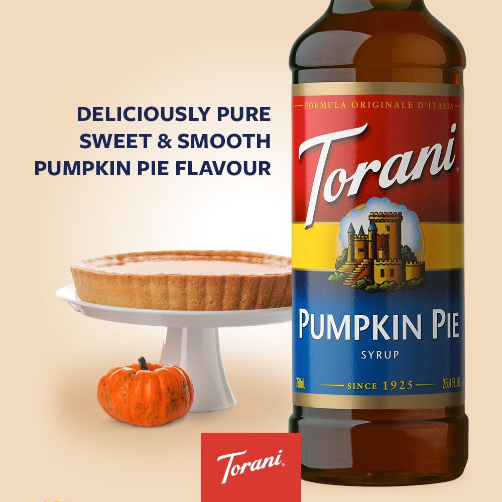 Coffee Syrup, Pumpkin Pie Flavored Syrup for Drinks, 25.4 Fl Oz (Pack of 1)