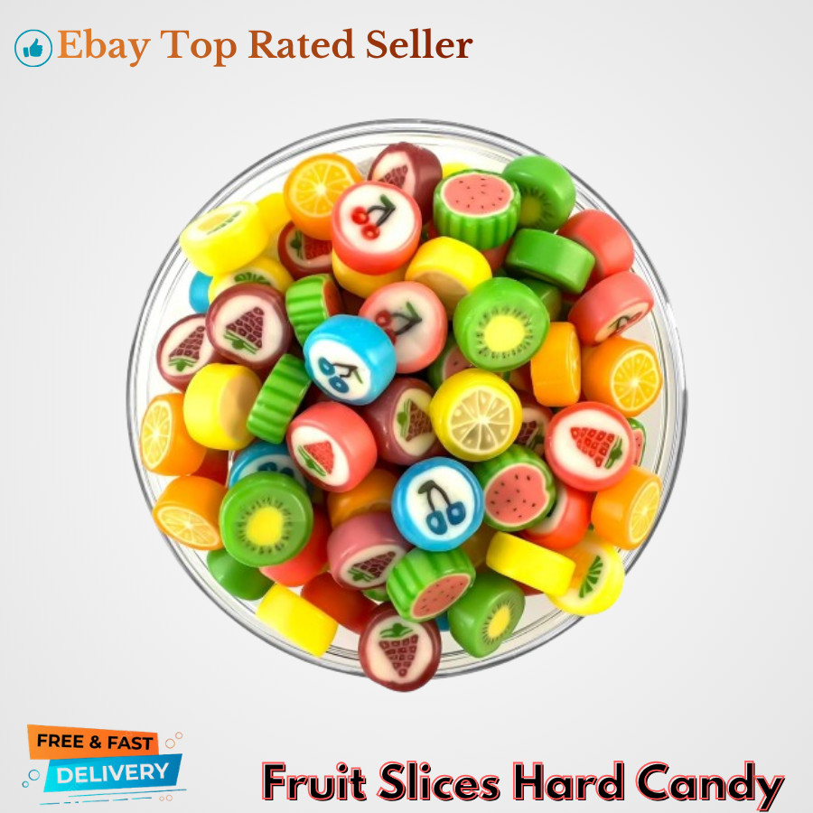 Fruit Slices Candy Hard Bulk 1 lb Bag of Individually 1