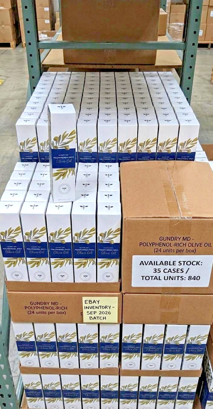 Gundry MD Polyphenol Rich olive oil 8.45 fl oz Extra Virgin Cold Pressed