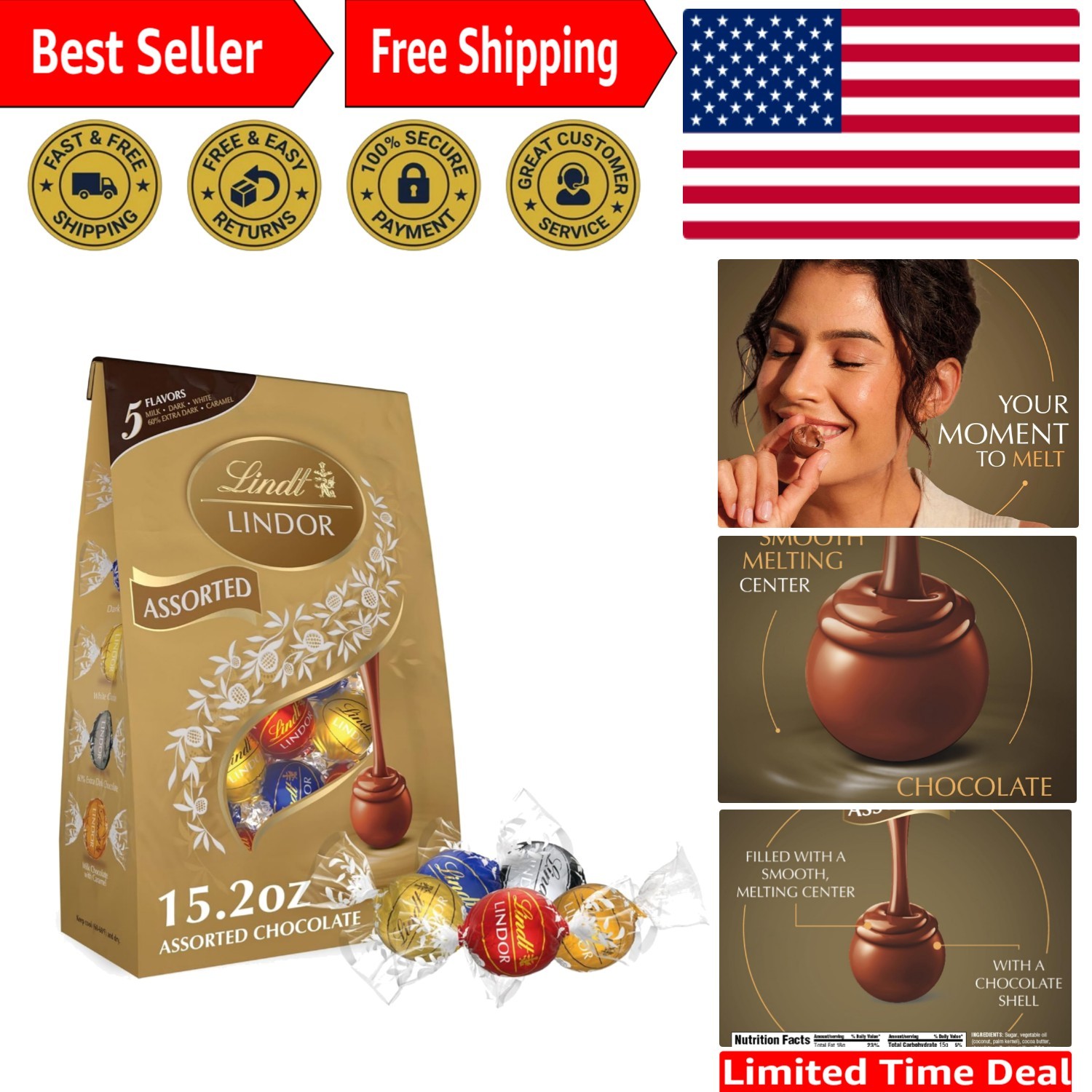 Luxurious Assorted Chocolate Truffles, 15.2 oz – Perfect for Gifting & Sharing